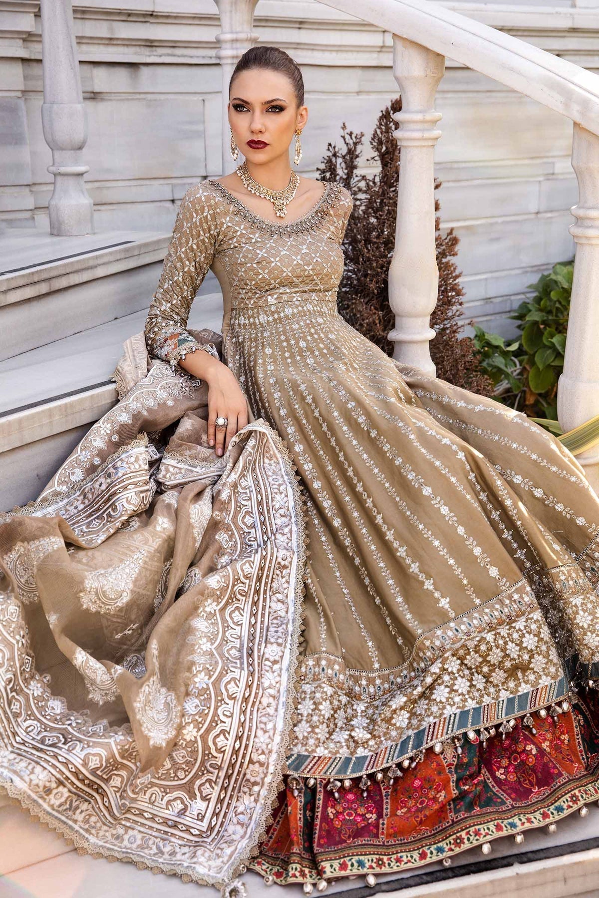 Maria B | Sateen Formals 24 | CST-810 by Maria B - Designer Dress - Type: Formal - Available at Libayah - 100% Original