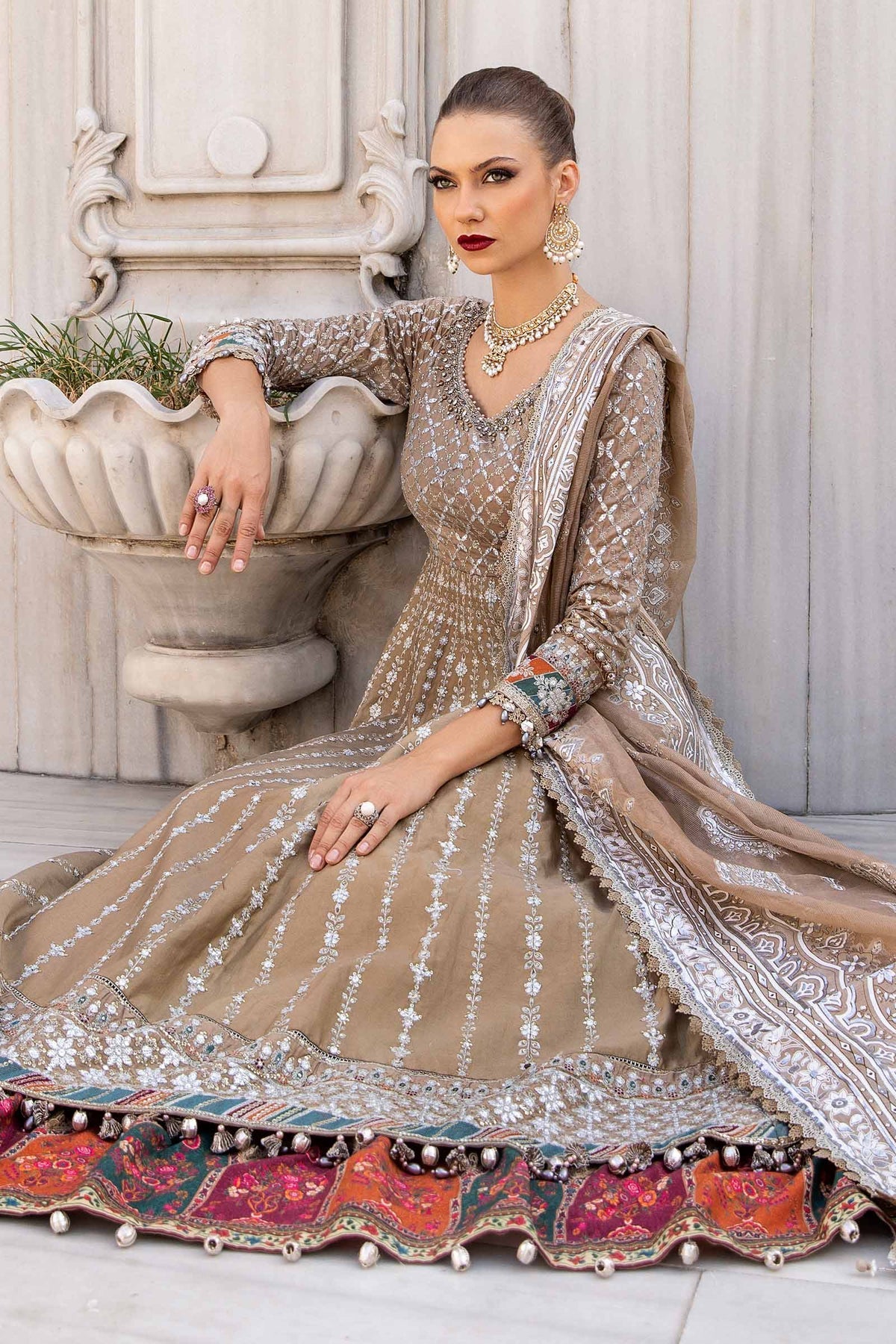 Maria B | Sateen Formals 24 | CST-810 by Maria B - Designer Dress - Type: Formal - Available at Libayah - 100% Original