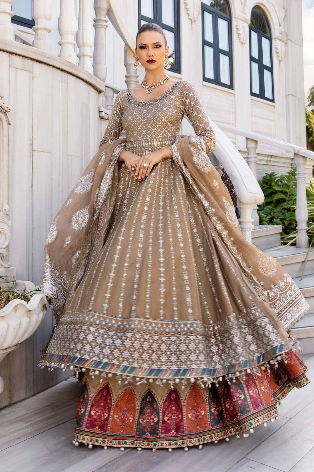 Maria B | Sateen Formals 24 | CST-810 by Maria B - Designer Dress - Type: Formal - Available at Libayah - 100% Original