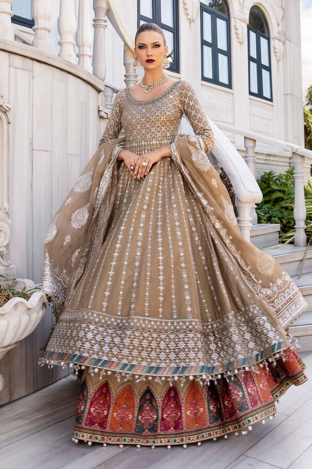 Maria B | Sateen Formals 24 | CST-810 by Maria B - Designer Dress - Type: Formal - Available at Libayah - 100% Original