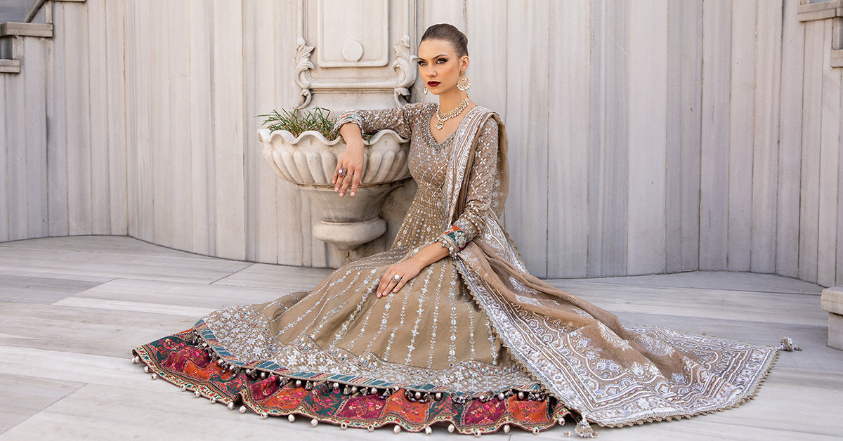 Maria B | Sateen Formals 24 | CST-810 by Maria B - Designer Dress - Type: Formal - Available at Libayah - 100% Original
