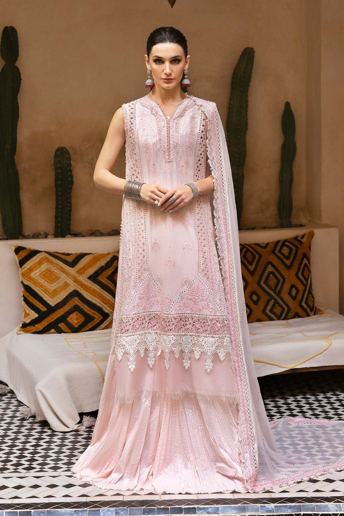 Maria B | Luxury Lawn 25 | D-2511-A by Maria B - Designer Dress - Type: Ladies Clothes - Available at Libayah - 100% Original