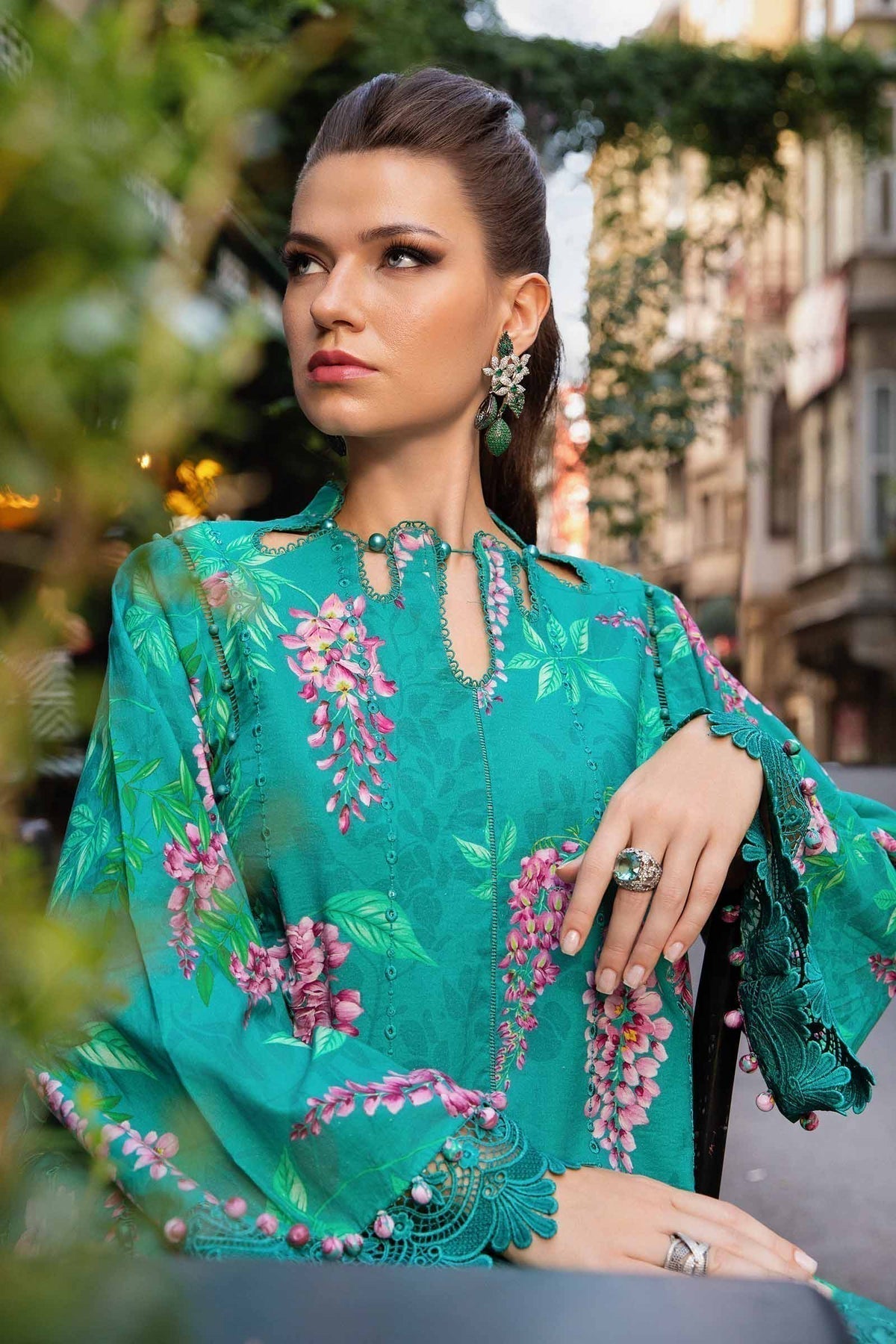 Maria B | M Prints Fall Edit 24 | MPT-2301-A by Maria B - Designer Dress  - Type : Ladies Clothes - Available at Libayah - 100% Original 