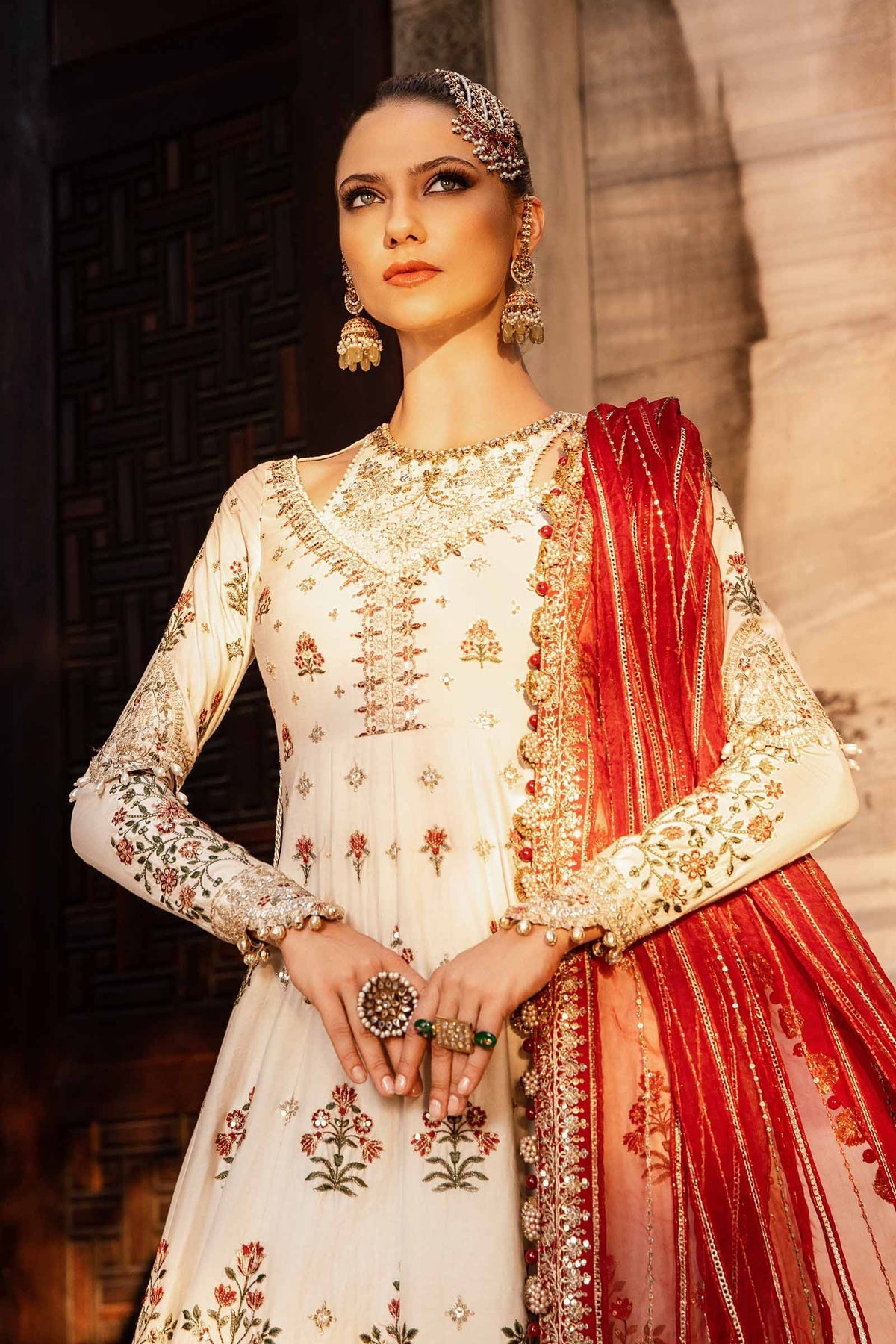 Maria B | Sateen Formals 24 | CST-801 by Maria B - Designer Dress - Type: Formal - Available at Libayah - 100% Original