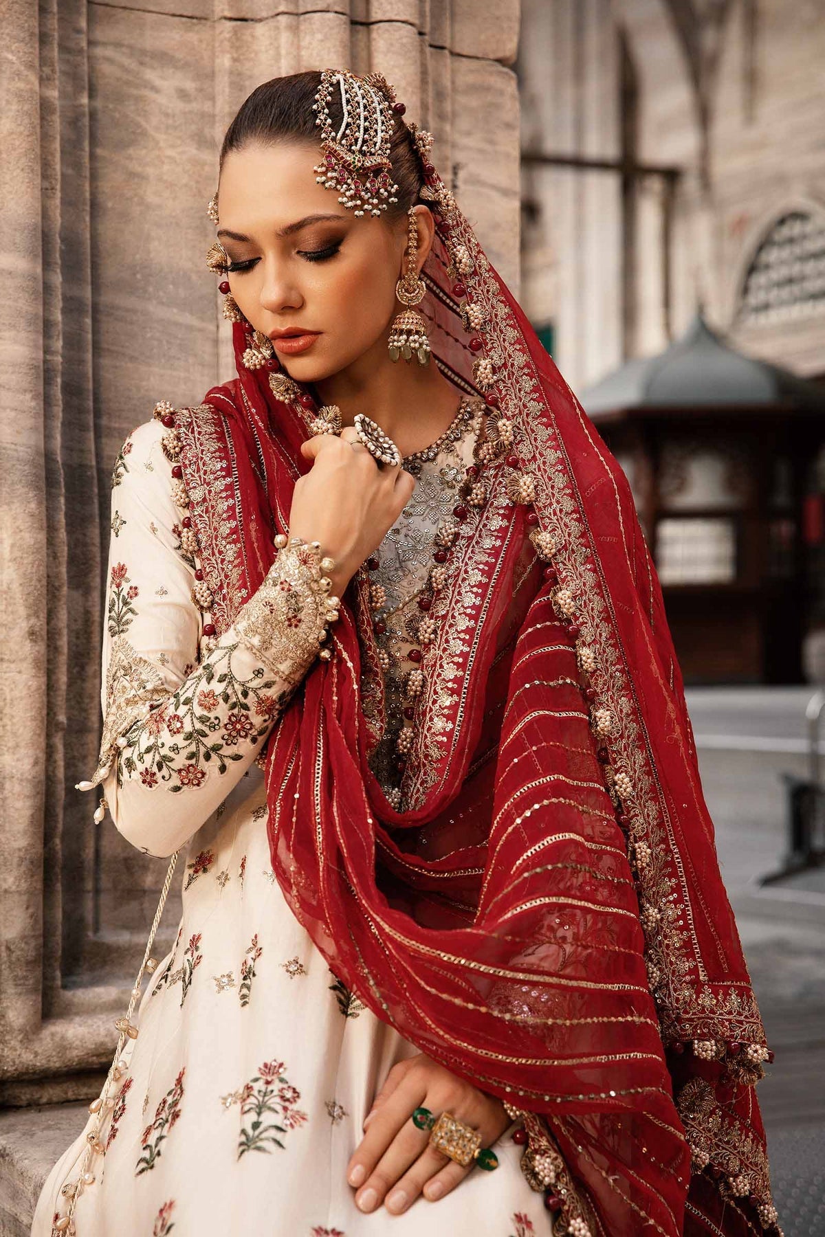 Maria B | Sateen Formals 24 | CST-801 by Maria B - Designer Dress - Type: Formal - Available at Libayah - 100% Original