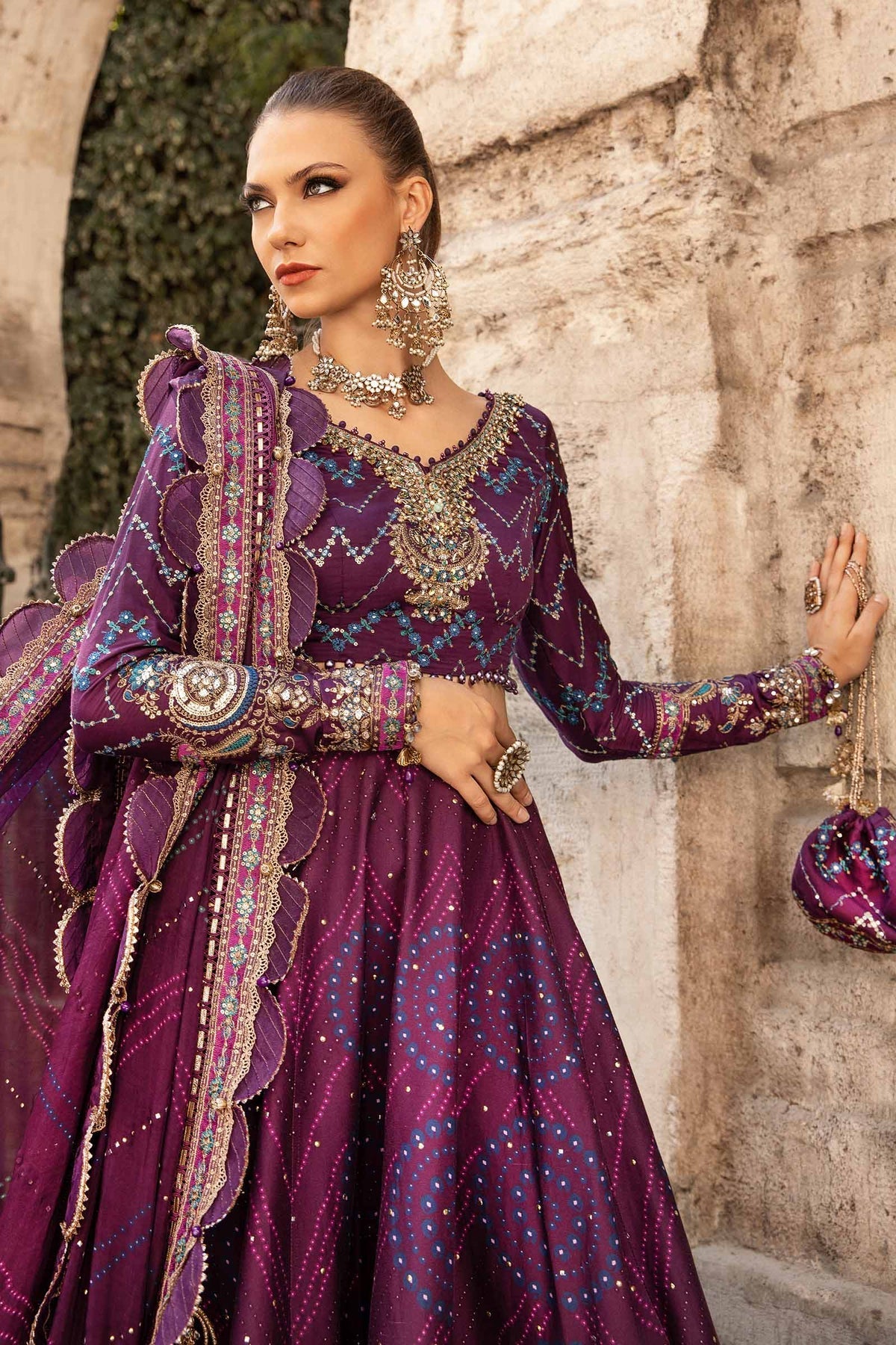 Maria B | Sateen Formals 24 | CST-802 by Maria B - Designer Dress - Type: Formal - Available at Libayah - 100% Original