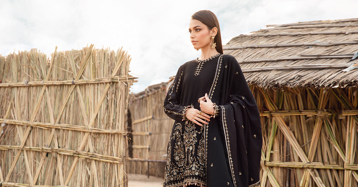 Maria B | M Prints Winter 24 | MPT-2403-B by Maria B - Designer Dress  - Type : Ladies Clothes - Available at Libayah - 100% Original 