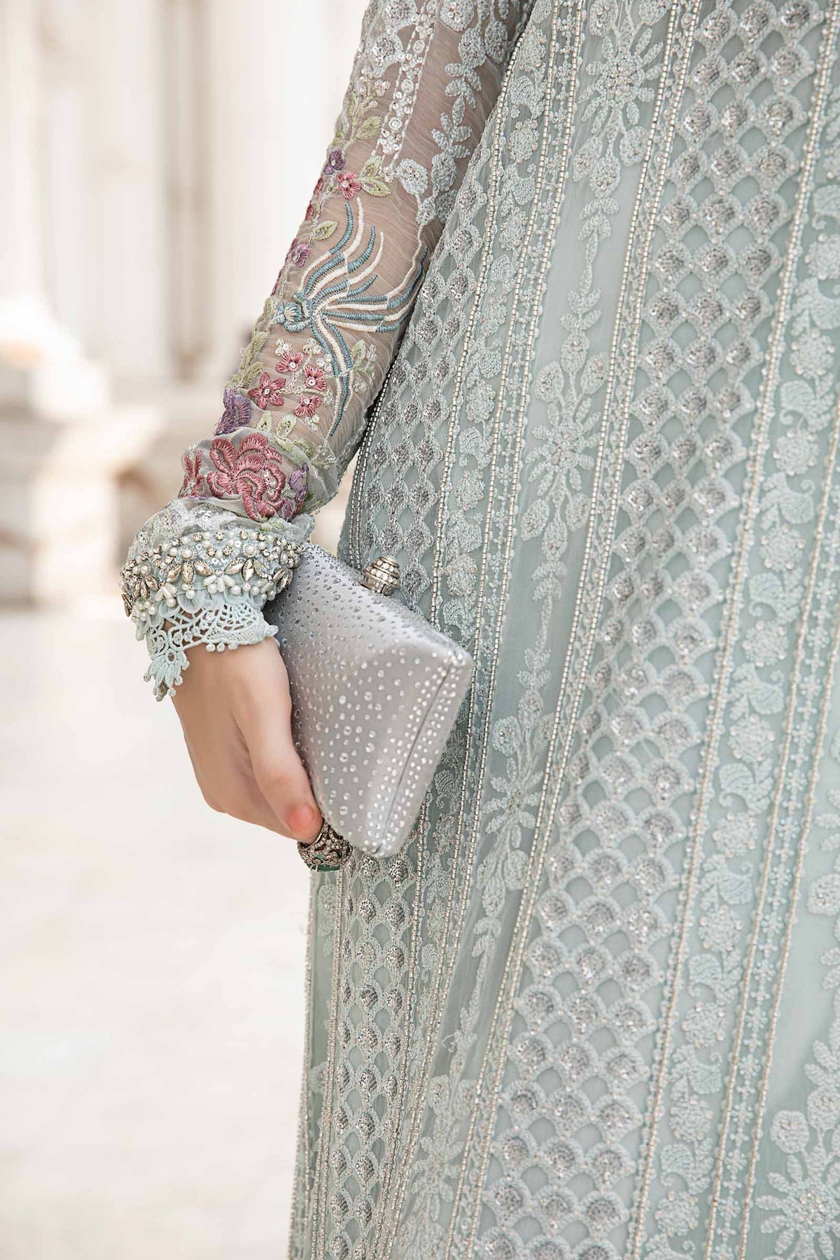 Maria B | Chiffon Formals 24 | Chiffon Suit | MPC-24-103 by Maria B - Designer Dress - Type: Formal - Available at Libayah - 100% Original