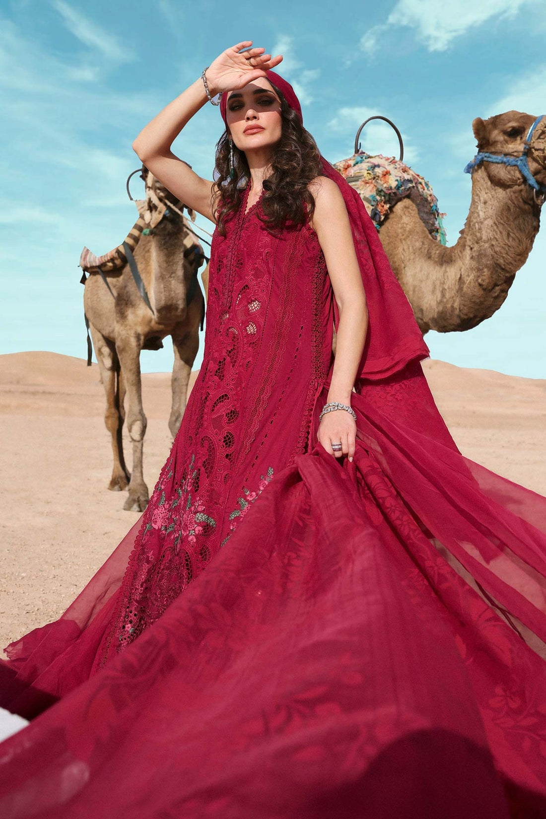 Maria B | Luxury Lawn 25 | D-2504-A by Maria B - Designer Dress - Type: Ladies Clothes - Available at Libayah - 100% Original