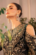 Maria B | Mbroidered Formals 24 | Velvet Suit | BD-2904 by Maria B - Designer Dress  - Type : Wedding Dress - Available at Libayah - 100% Original 