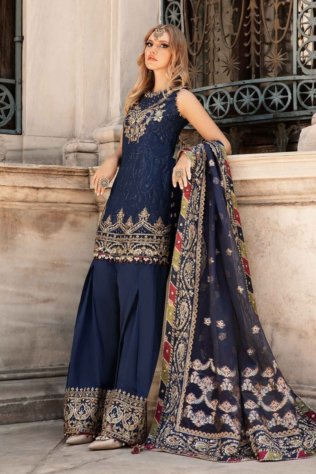 Maria B | Sateen Formals 24 | CST-804 by Maria B - Designer Dress - Type: Formal - Available at Libayah - 100% Original