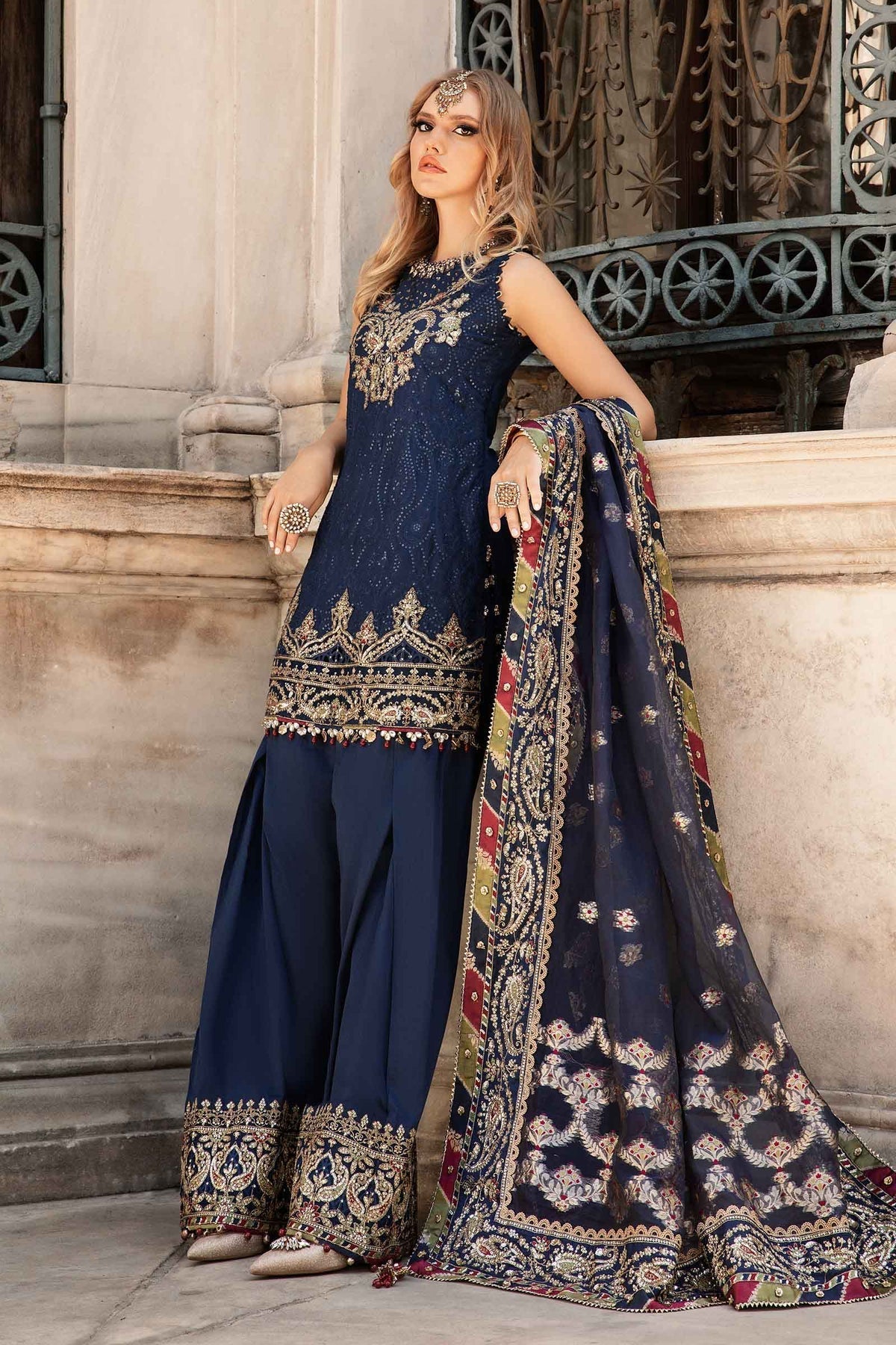 Maria B | Sateen Formals 24 | CST-804 by Maria B - Designer Dress - Type: Formal - Available at Libayah - 100% Original