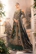 Maria B | Mbroidered Formals 24 | Velvet Suit | BD-2904 by Maria B - Designer Dress  - Type : Wedding Dress - Available at Libayah - 100% Original 