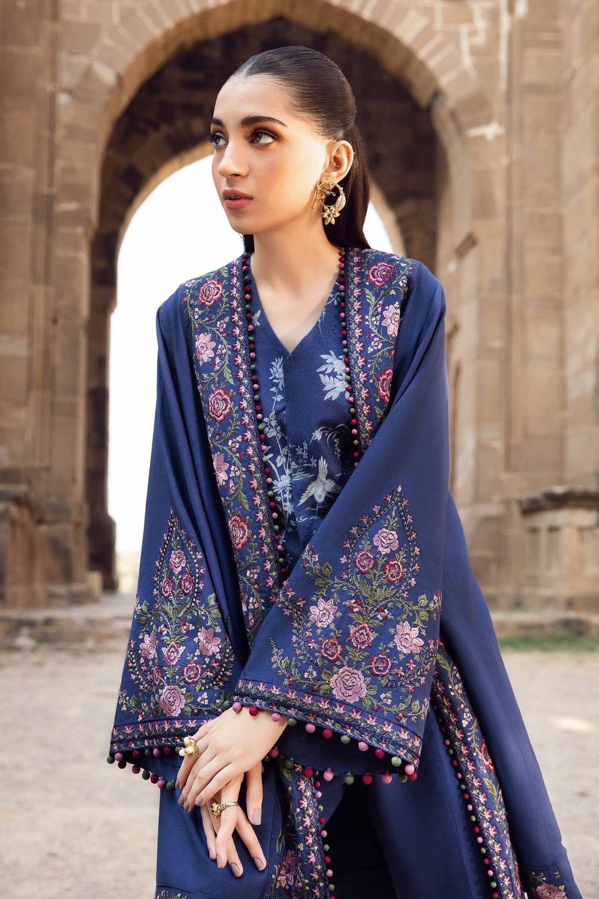 Maria B | M Prints Winter 24 | MPT-2405-A by Maria B - Designer Dress  - Type : Ladies Clothes - Available at Libayah - 100% Original 