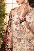Maria B | Mbroidered Formals 24 | Velvet Suit | BD-2905 by Maria B - Designer Dress  - Type : Wedding Dress - Available at Libayah - 100% Original 