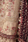 Maria B | Mbroidered Formals 24 | Velvet Suit | BD-2905 by Maria B - Designer Dress  - Type : Wedding Dress - Available at Libayah - 100% Original 