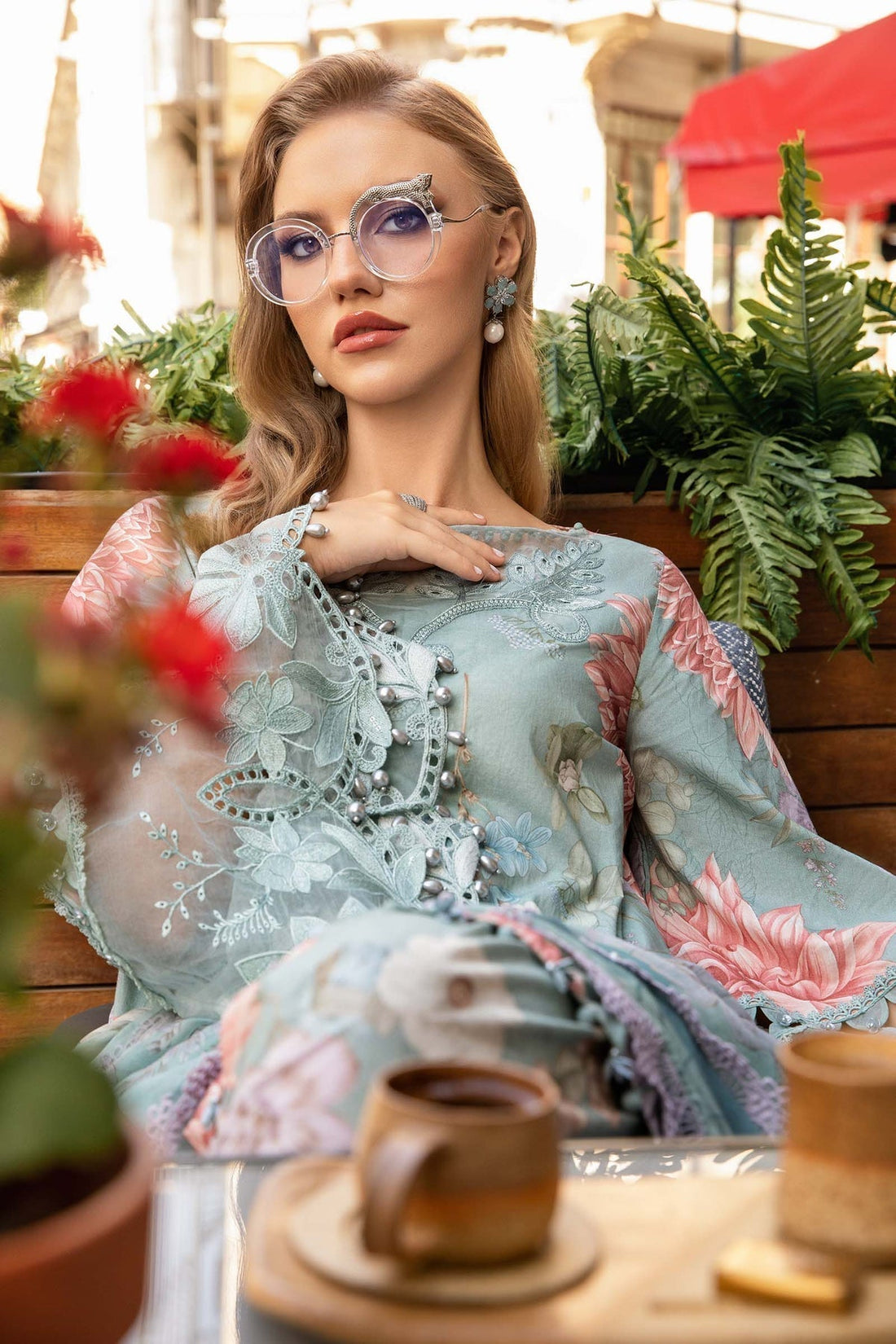 Maria B | M Prints Fall Edit 24 |  MPT-2306-A by Maria B - Designer Dress  - Type : Ladies Clothes - Available at Libayah - 100% Original 