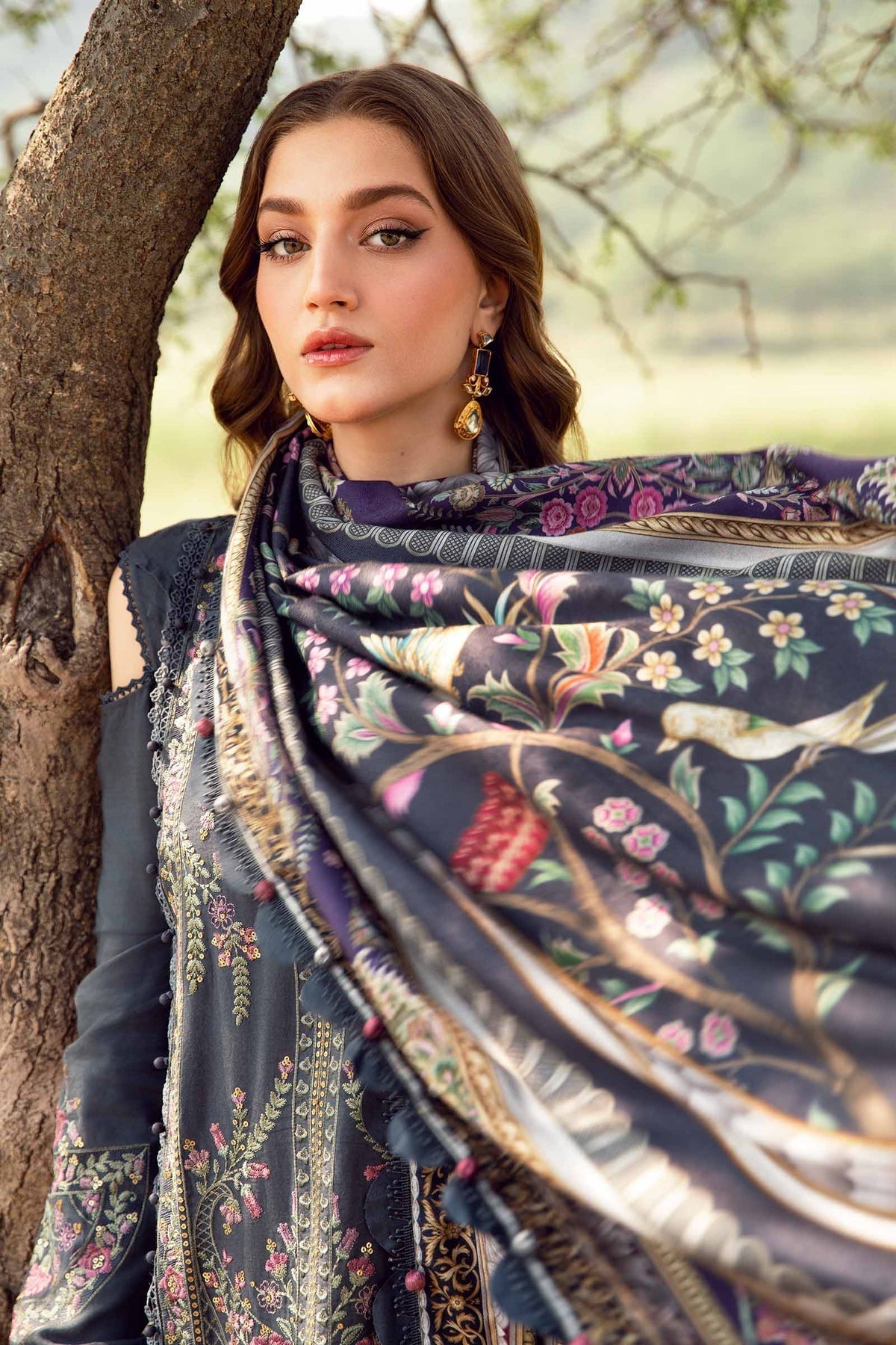 Maria B | M Prints Winter 24 | MPT-2406-A by Maria B - Designer Dress  - Type : Ladies Clothes - Available at Libayah - 100% Original 