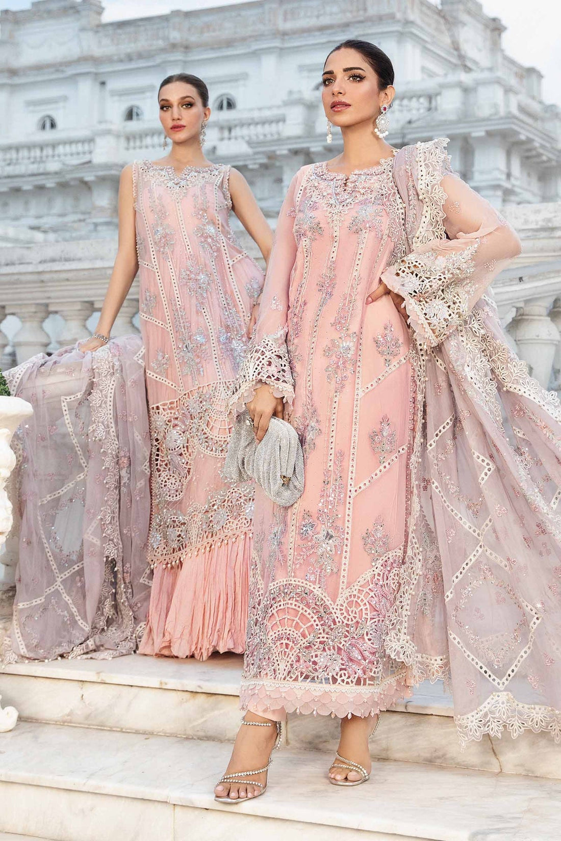 Maria B | Chiffon Formals 24 | Chiffon Suit | MPC-24-106 by Maria B - Designer Dress - Type: Formal - Available at Libayah - 100% Original