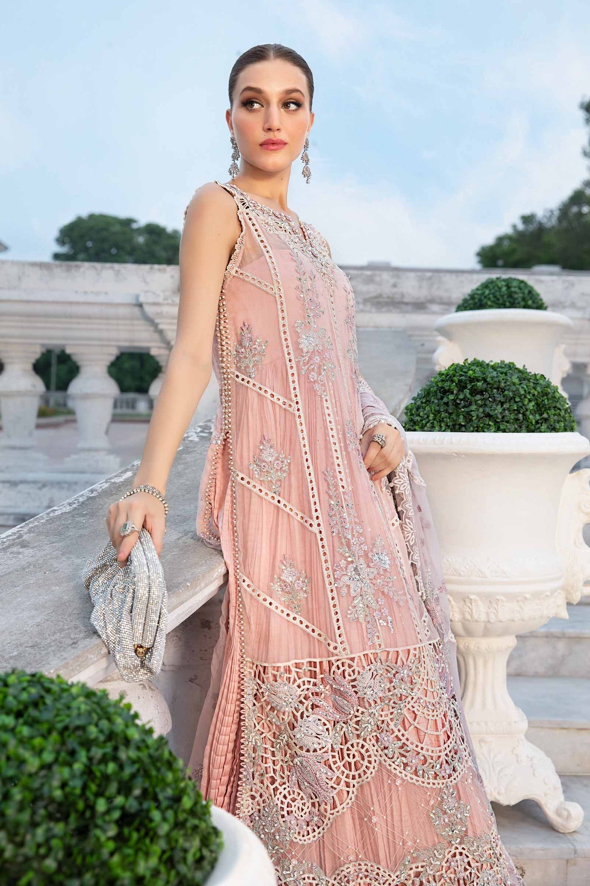 Maria B | Chiffon Formals 24 | Chiffon Suit | MPC-24-106 by Maria B - Designer Dress - Type: Formal - Available at Libayah - 100% Original