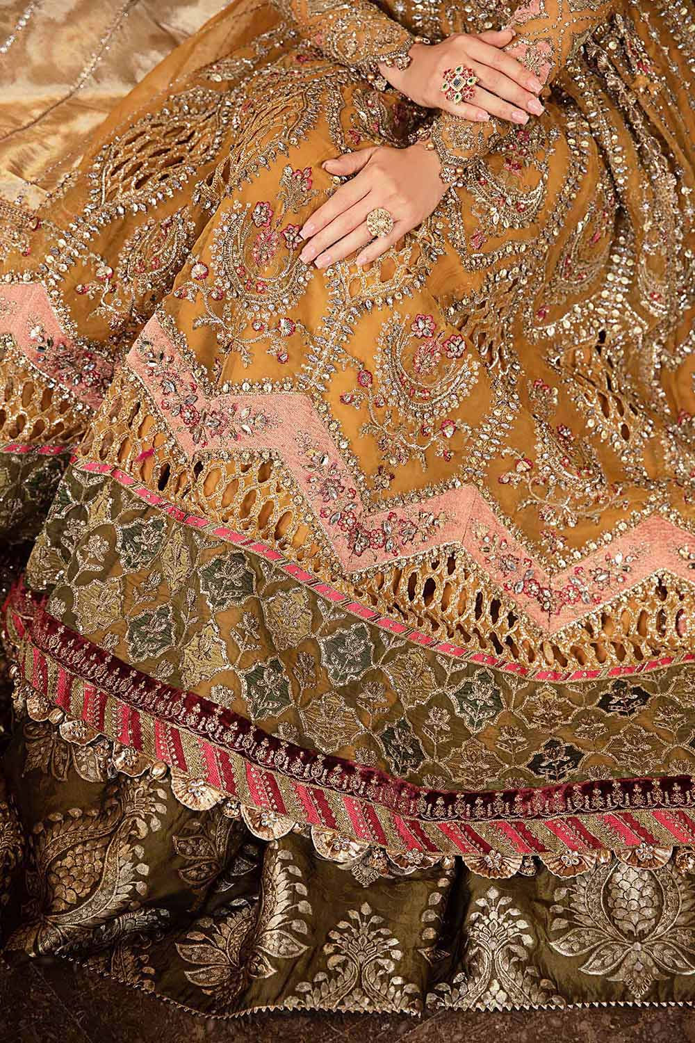 Maria B | Mbroidered Formals 24 | Organza Suit | BD-2907 by Maria B - Designer Dress  - Type : Wedding Dress - Available at Libayah - 100% Original 