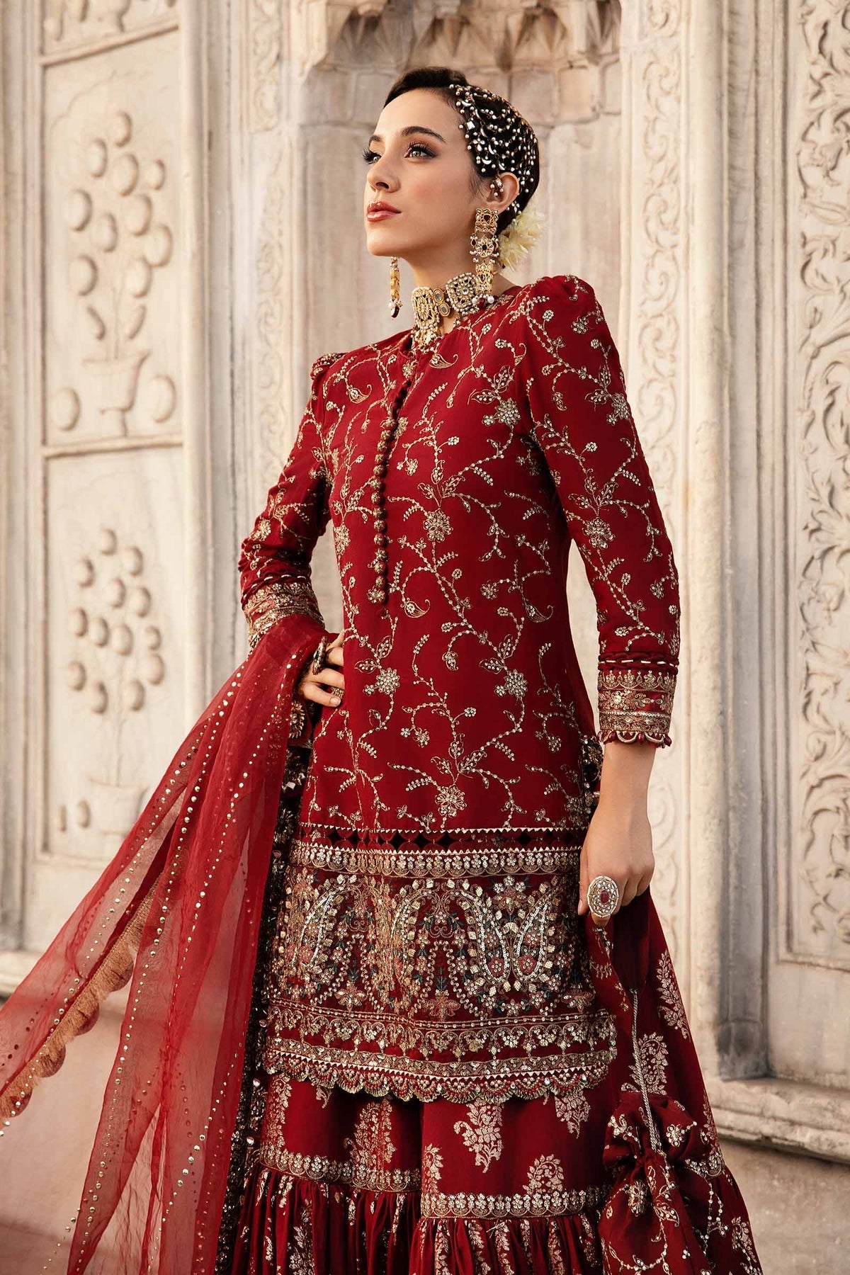 Maria B | Sateen Formals 24 | CST-807 by Maria B - Designer Dress - Type: Formal - Available at Libayah - 100% Original