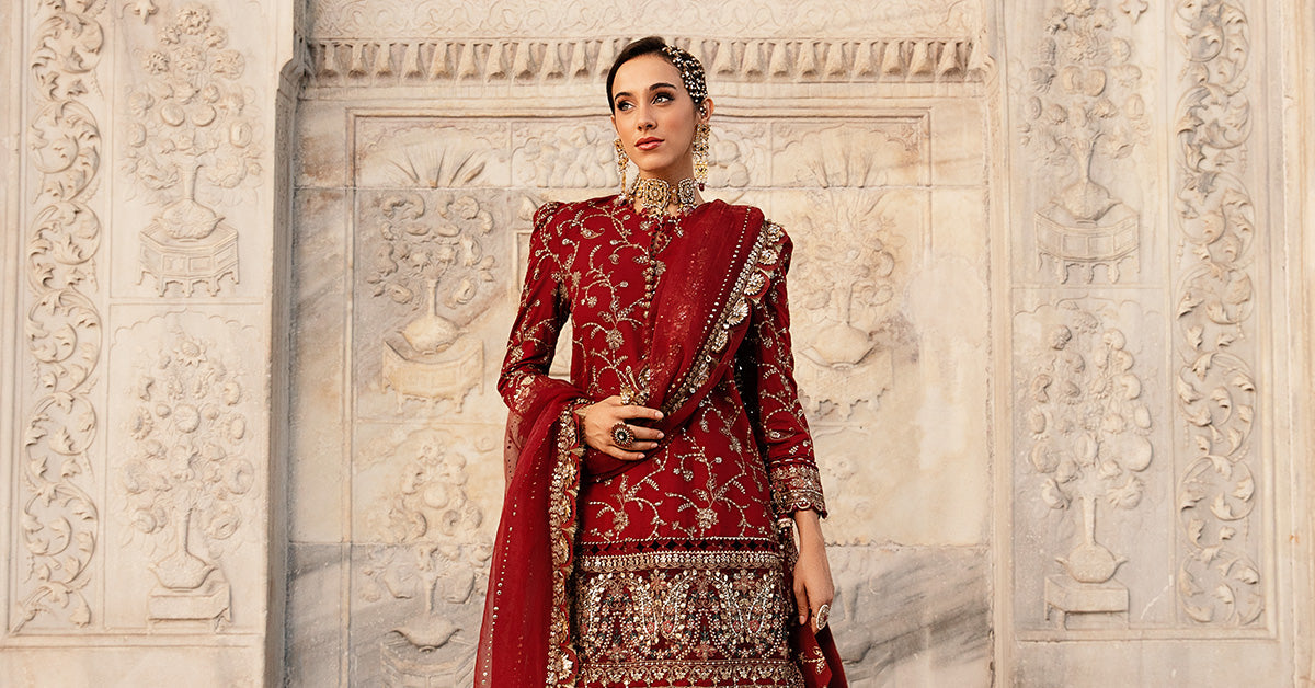 Maria B | Sateen Formals 24 | CST-807 by Maria B - Designer Dress - Type: Formal - Available at Libayah - 100% Original