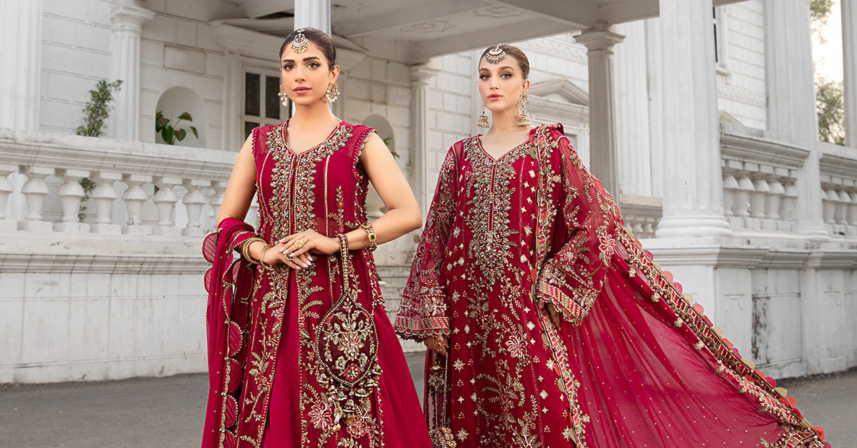 Maria B | Chiffon Formals 24 | Chiffon Suit | MPC-24-107 by Maria B - Designer Dress - Type: Ladies Clothes - Available at Libayah - 100% Original