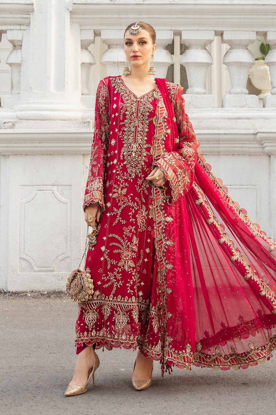 Maria B | Chiffon Formals 24 | Chiffon Suit | MPC-24-107 by Maria B - Designer Dress - Type: Ladies Clothes - Available at Libayah - 100% Original