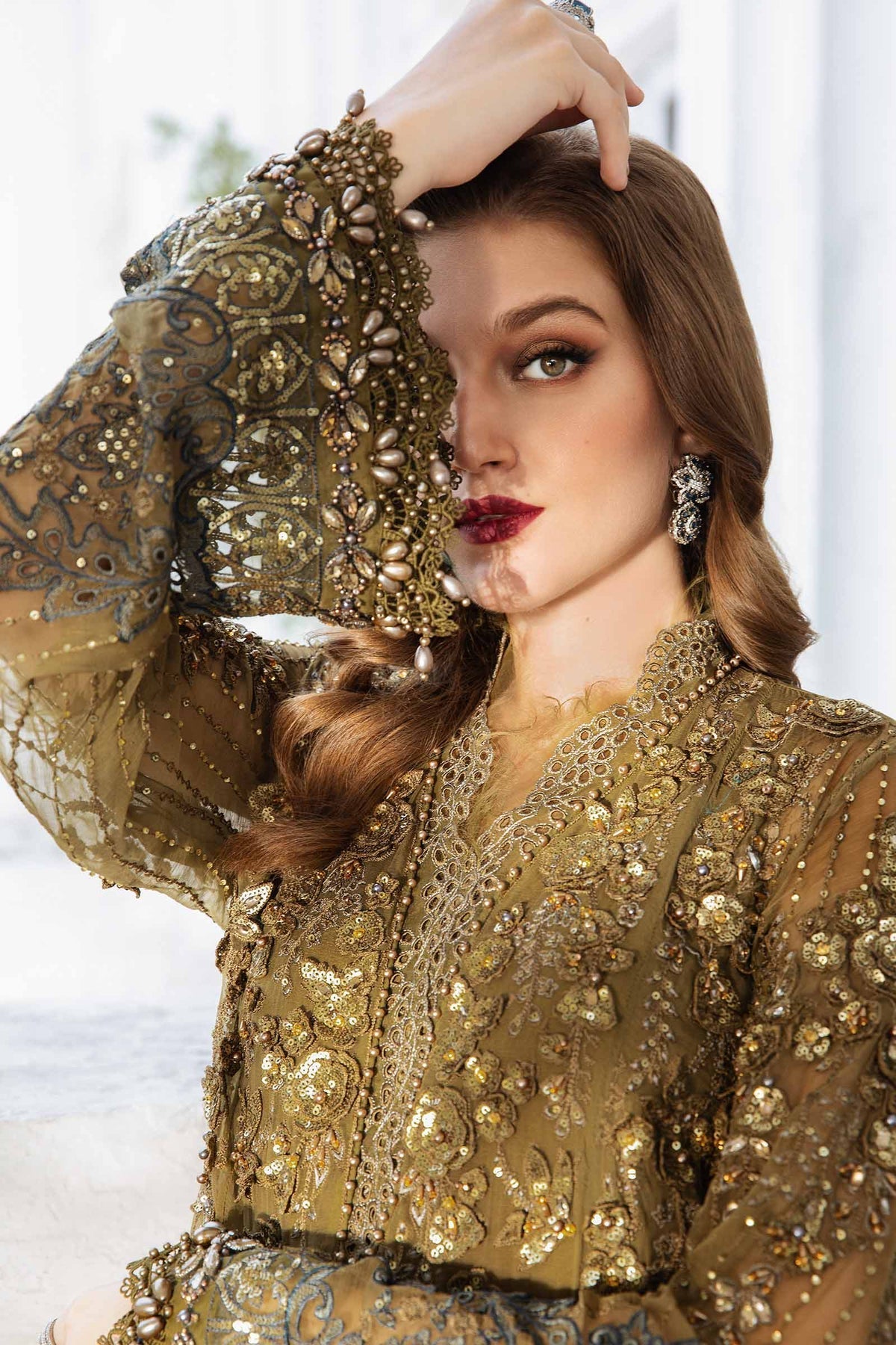 Maria B | Chiffon Formals 24 | Chiffon Suit | MPC-24-108 by Maria B - Designer Dress - Type: Formal - Available at Libayah - 100% Original