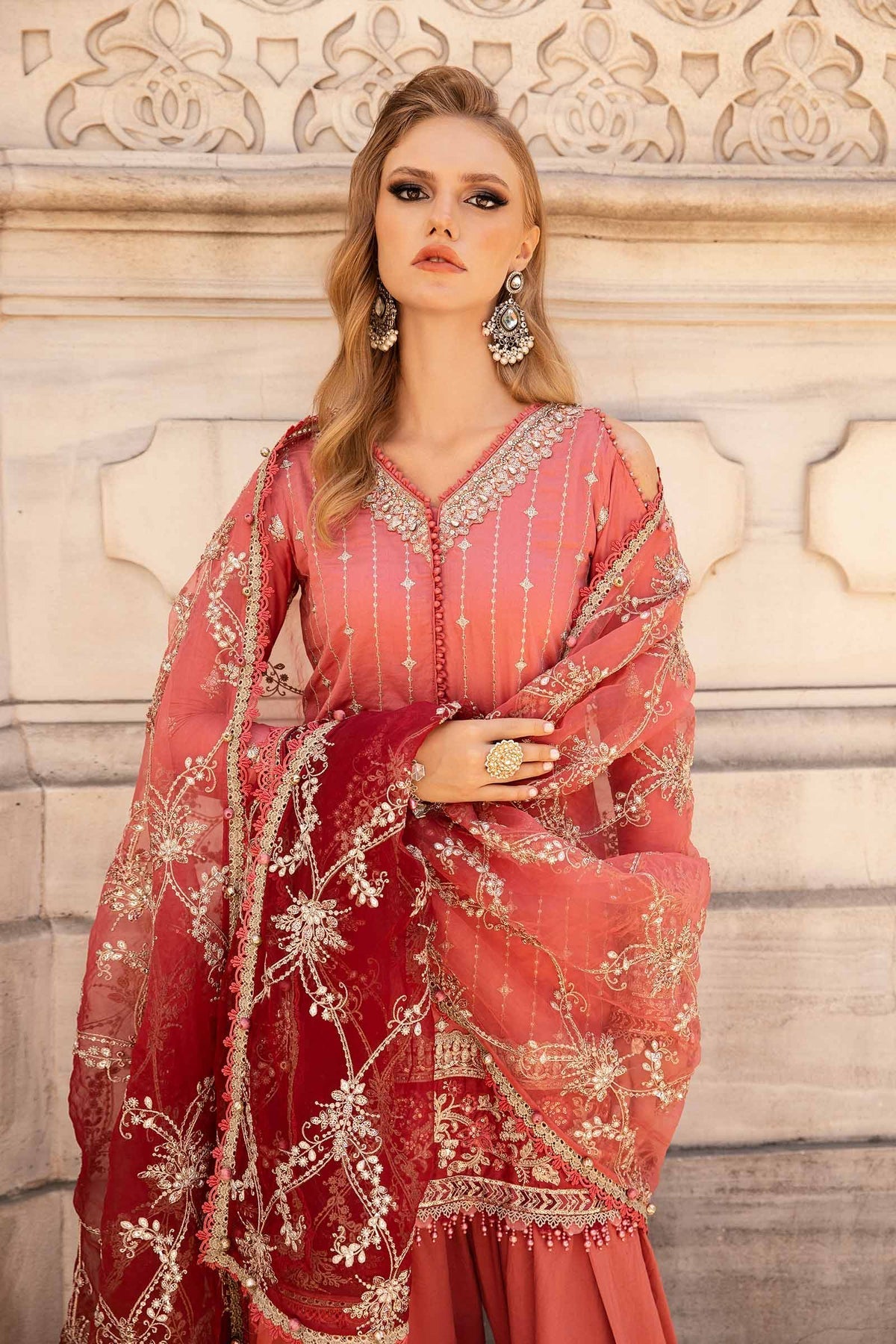 Maria B | Sateen Formals 24 | CST-809 by Maria B - Designer Dress - Type: Formal - Available at Libayah - 100% Original