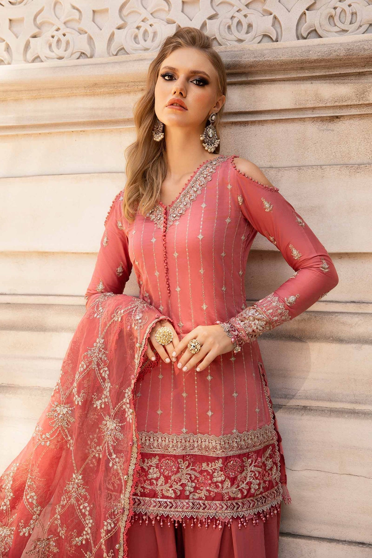 Maria B | Sateen Formals 24 | CST-809 by Maria B - Designer Dress - Type: Formal - Available at Libayah - 100% Original