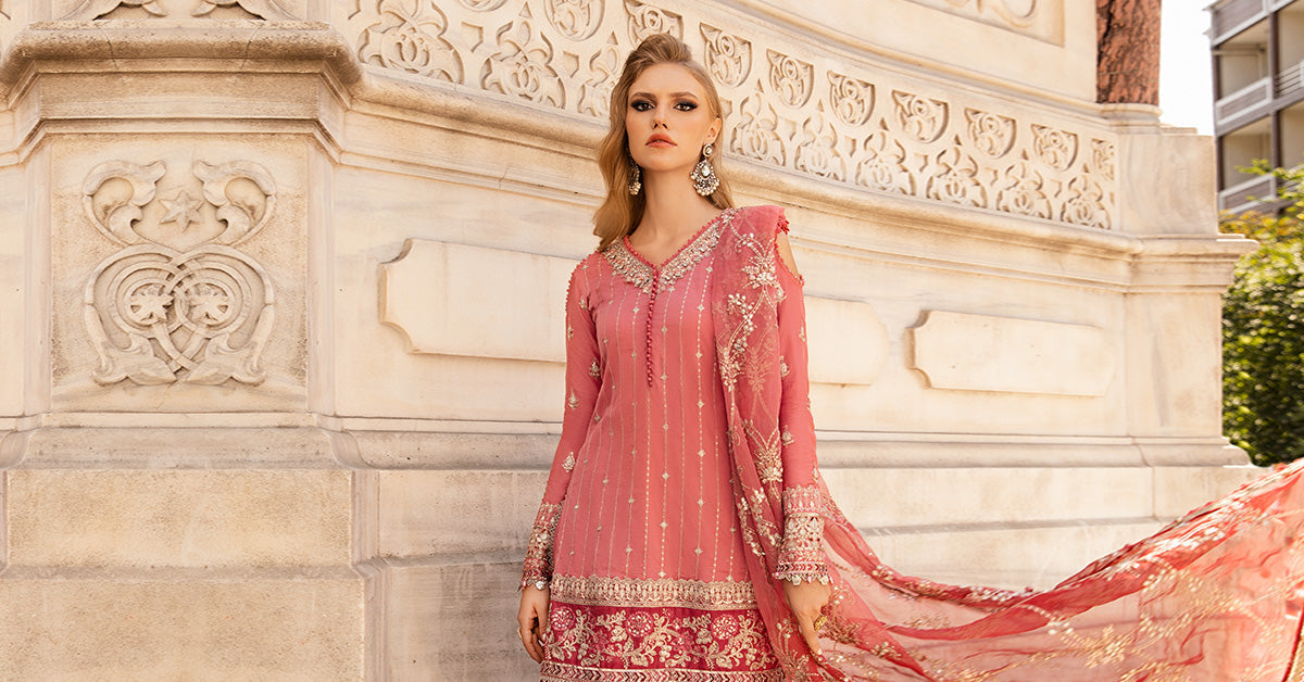 Maria B | Sateen Formals 24 | CST-809 by Maria B - Designer Dress - Type: Formal - Available at Libayah - 100% Original