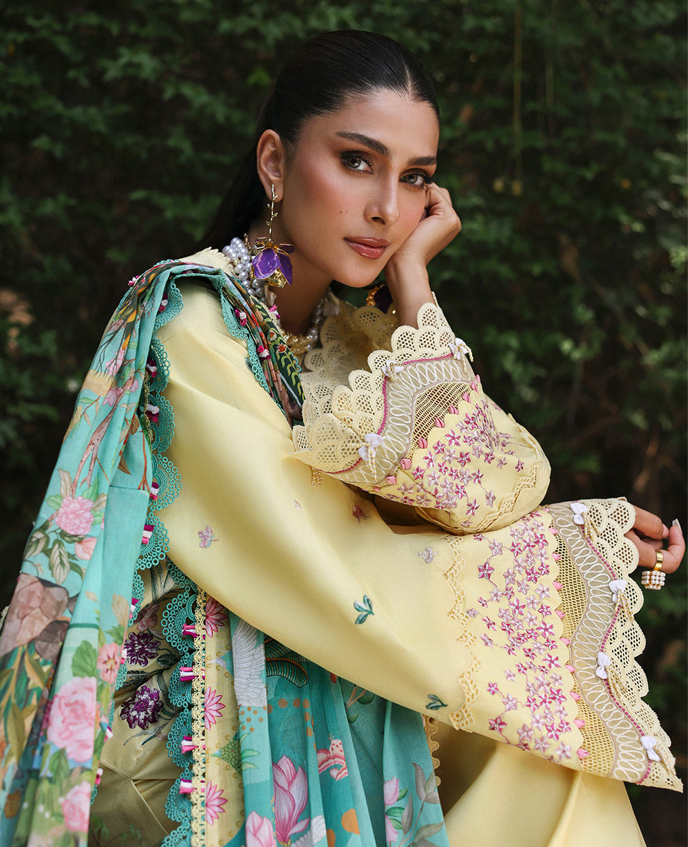 Republic Womenswear | Talia Luxury Lawn 25 | D3-A - Lina by Republic Womenswear - Designer Dress - Type: Ladies Clothes - Available at Libayah - 100% Original