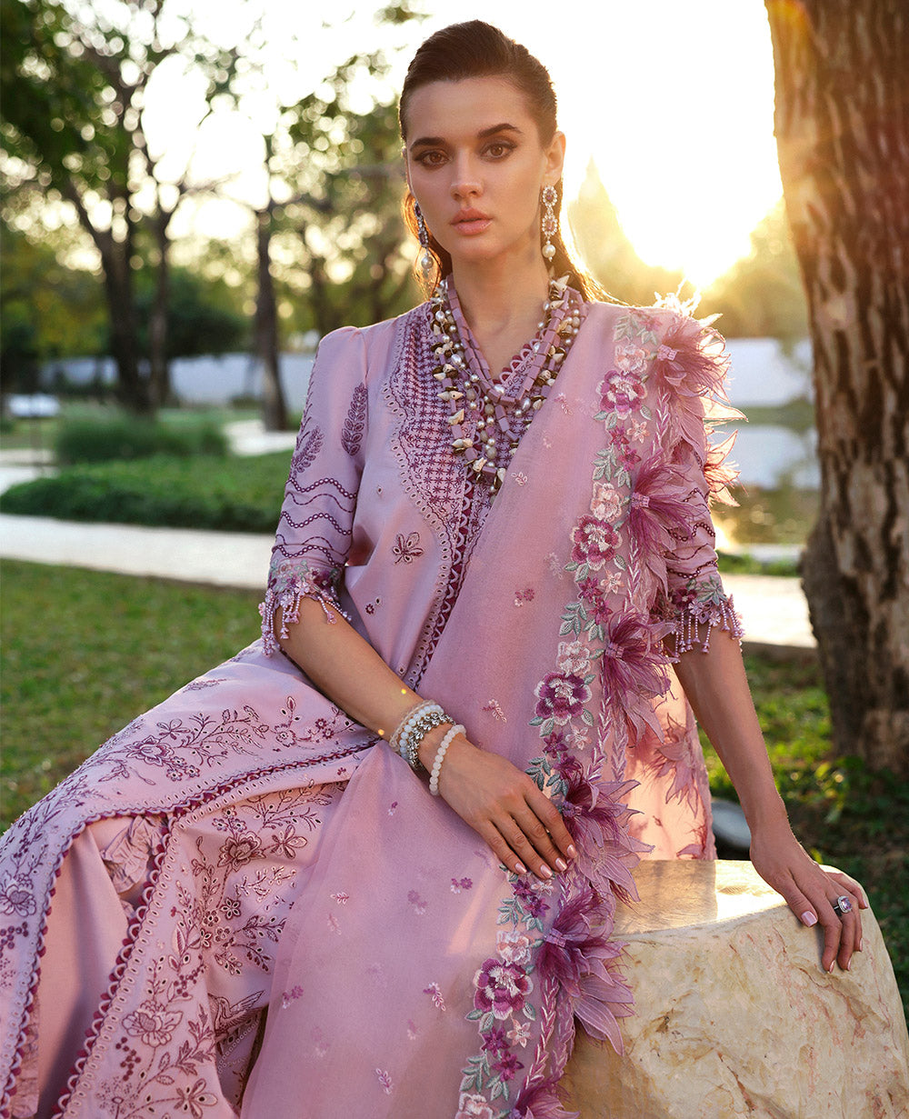 Republic Womenswear | Kalani Eid Luxury Lawn 25 | D4-B - Gulbahar by Republic Womenswear - Designer Dress - Type: Ladies Clothes - Available at Libayah - 100% Original