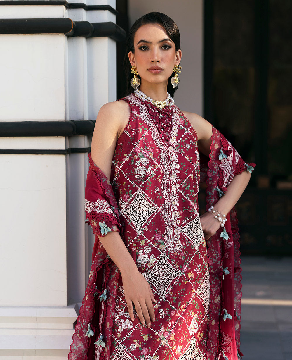 Republic Womenswear | Kalani Eid Luxury Lawn 25 | D8-B - Lyanna by Republic Womenswear - Designer Dress - Type: Ladies Clothes - Available at Libayah - 100% Original