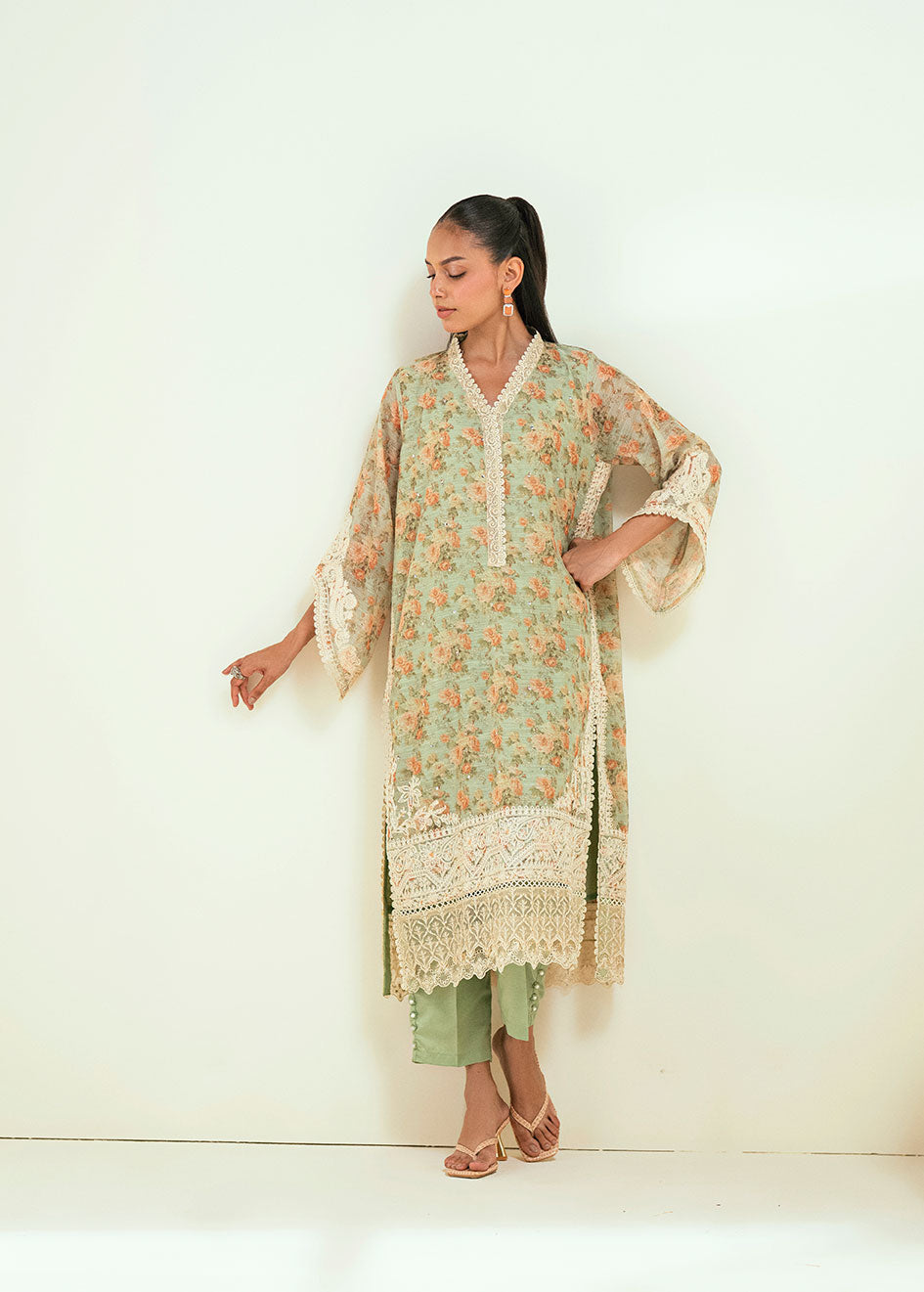 Dhanak | Signature Pret | SS24DA-2590 GREEN by Dhanak - Designer Dress - Type: Ladies Clothes - Available at Libayah - 100% Original