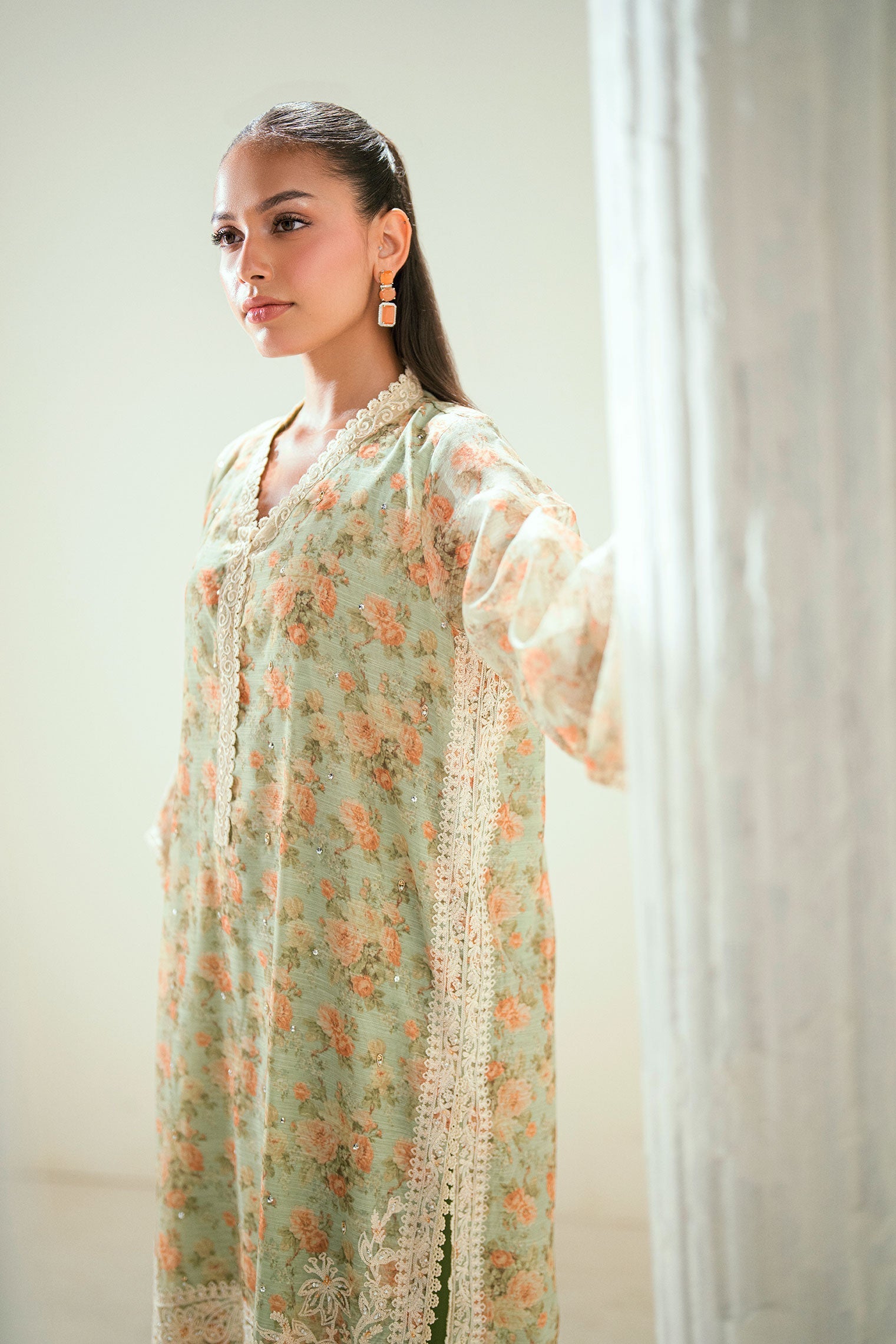 Dhanak | Signature Pret | SS24DA-2590 GREEN by Dhanak - Designer Dress - Type: Ladies Clothes - Available at Libayah - 100% Original
