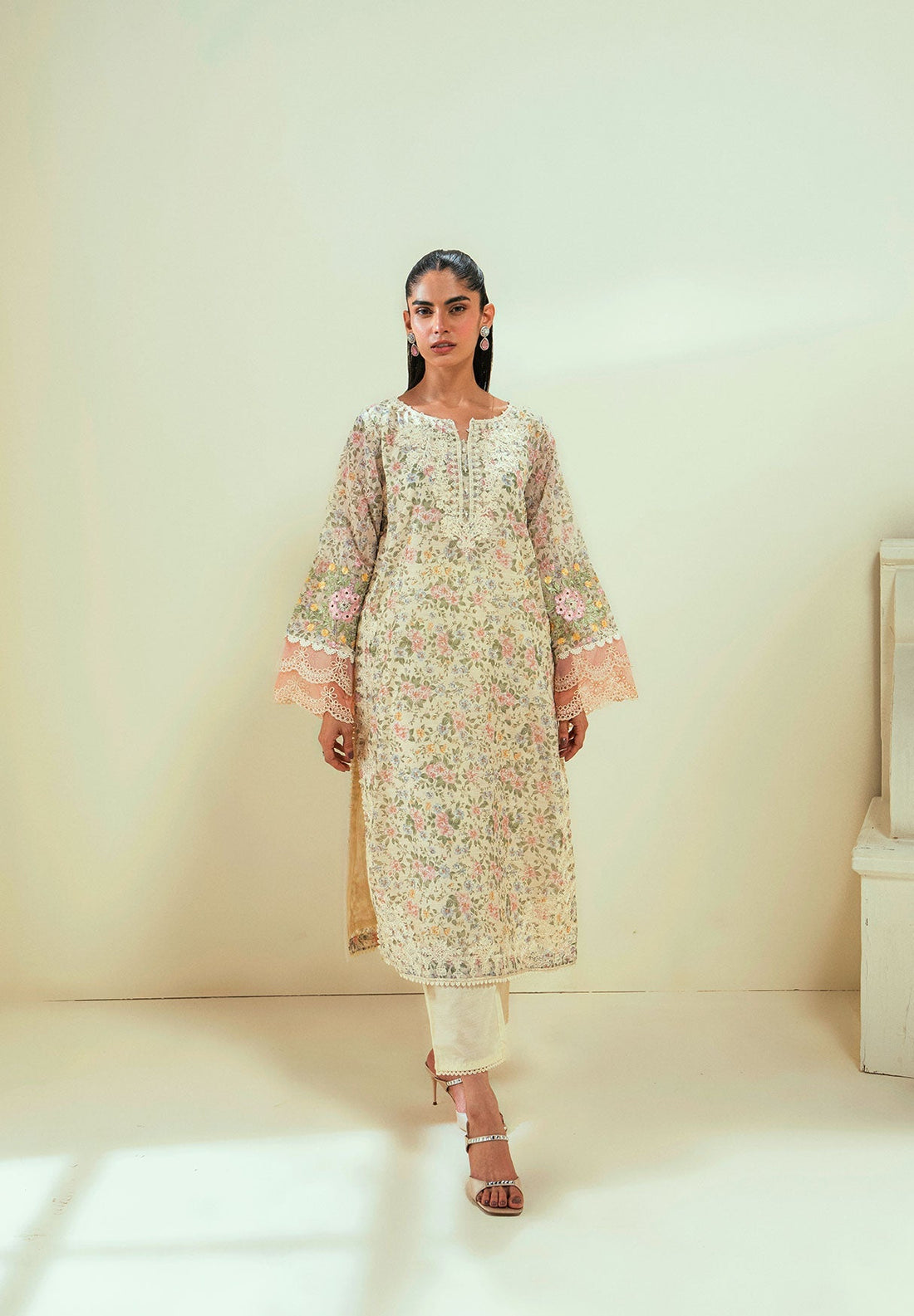 Dhanak | Signature Pret | SS24DA-2592 OFF-WHITE by Dhanak - Designer Dress - Type: Ladies Clothes - Available at Libayah - 100% Original