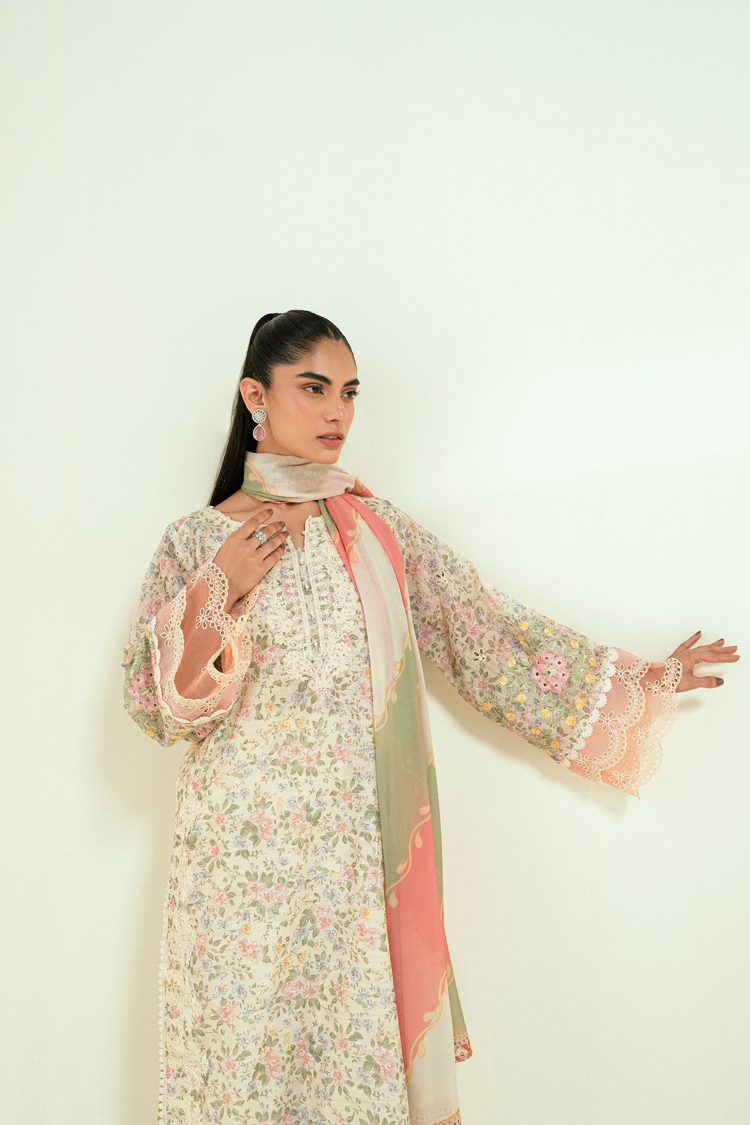 Dhanak | Signature Pret | SS24DA-2592 OFF-WHITE by Dhanak - Designer Dress - Type: Ladies Clothes - Available at Libayah - 100% Original