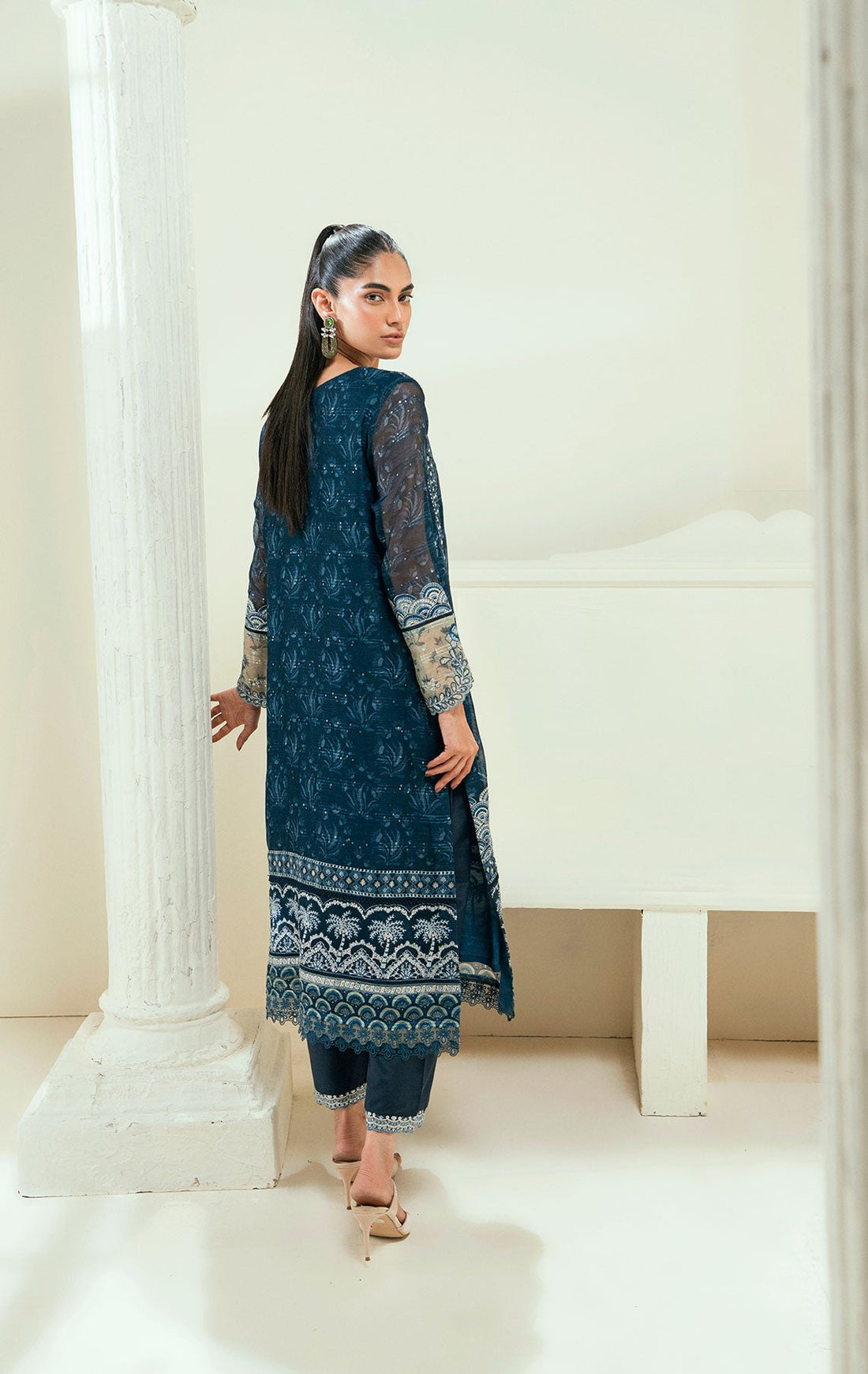 Dhanak | Signature Pret | SS25DA-2695 NAVY BLUE by Dhanak - Designer Dress - Type: Ladies Clothes - Available at Libayah - 100% Original