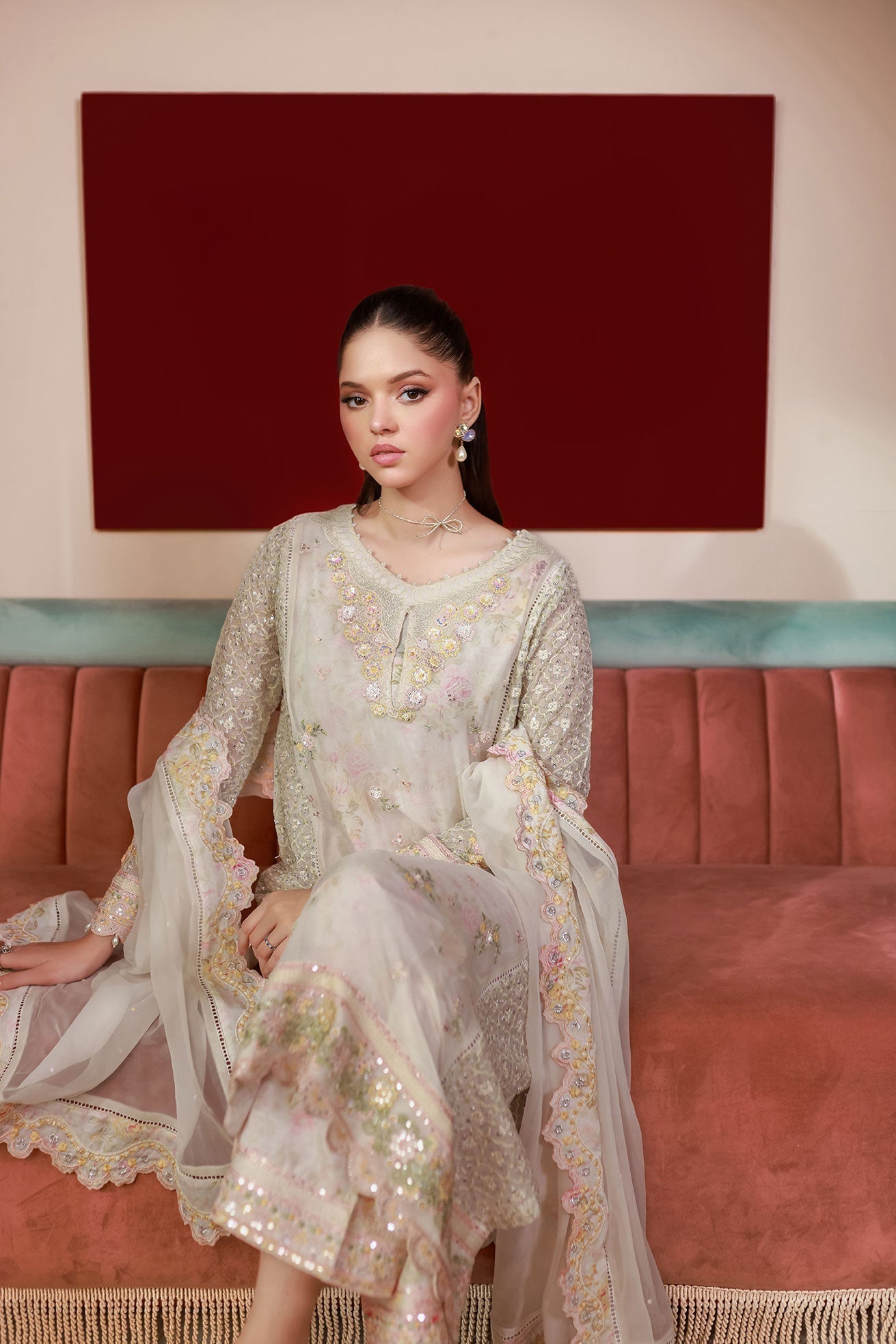 Dhanak | Chiffon Pret | SS25DA-2711 by Dhanak - Designer Dress - Type: Ladies Clothes - Available at Libayah - 100% Original