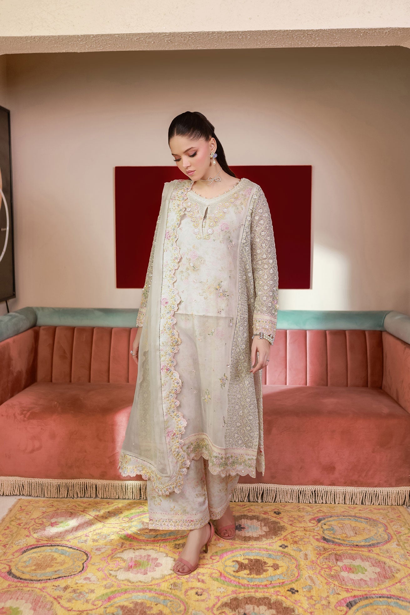 Dhanak | Chiffon Pret | SS25DA-2711 by Dhanak - Designer Dress - Type: Ladies Clothes - Available at Libayah - 100% Original