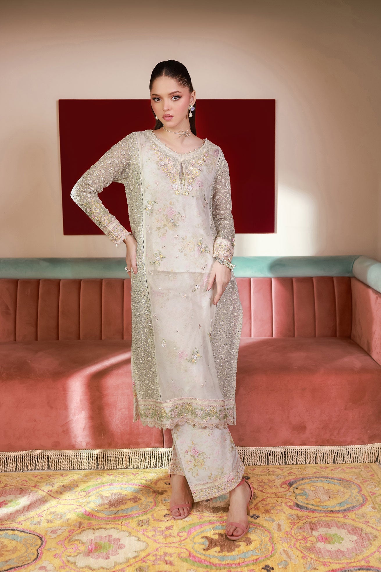 Dhanak | Chiffon Pret | SS25DA-2711 by Dhanak - Designer Dress - Type: Ladies Clothes - Available at Libayah - 100% Original