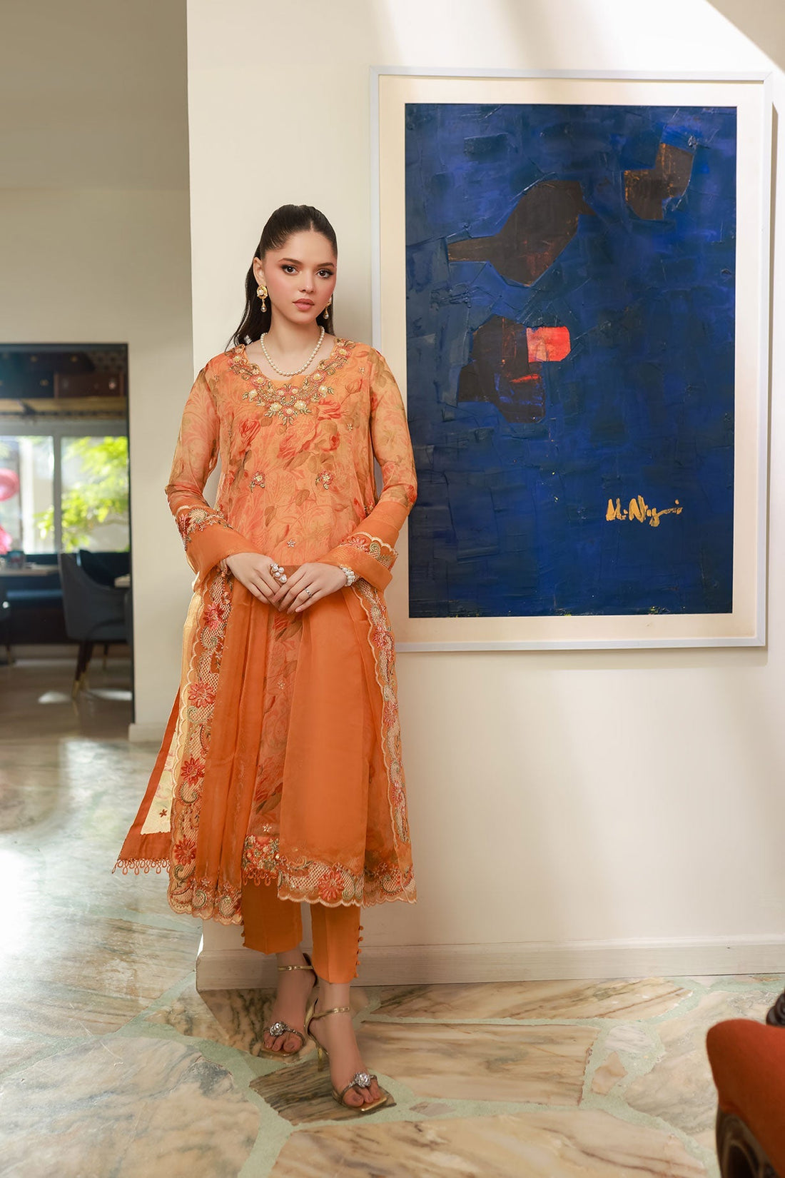 Dhanak | Chiffon Pret | SS25DA-2716 by Dhanak - Designer Dress - Type: Ladies Clothes - Available at Libayah - 100% Original