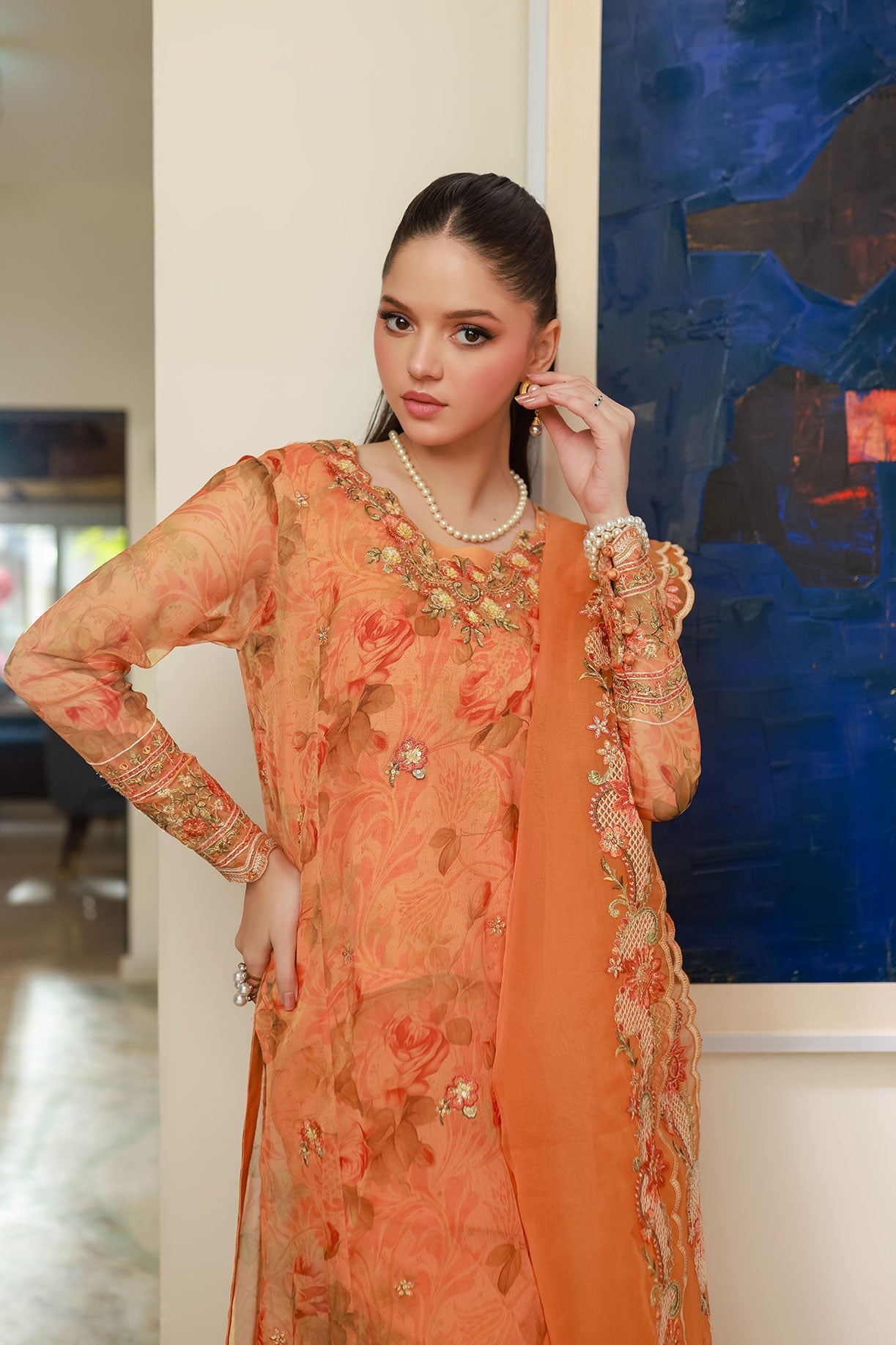 Dhanak | Chiffon Pret | SS25DA-2716 by Dhanak - Designer Dress - Type: Ladies Clothes - Available at Libayah - 100% Original