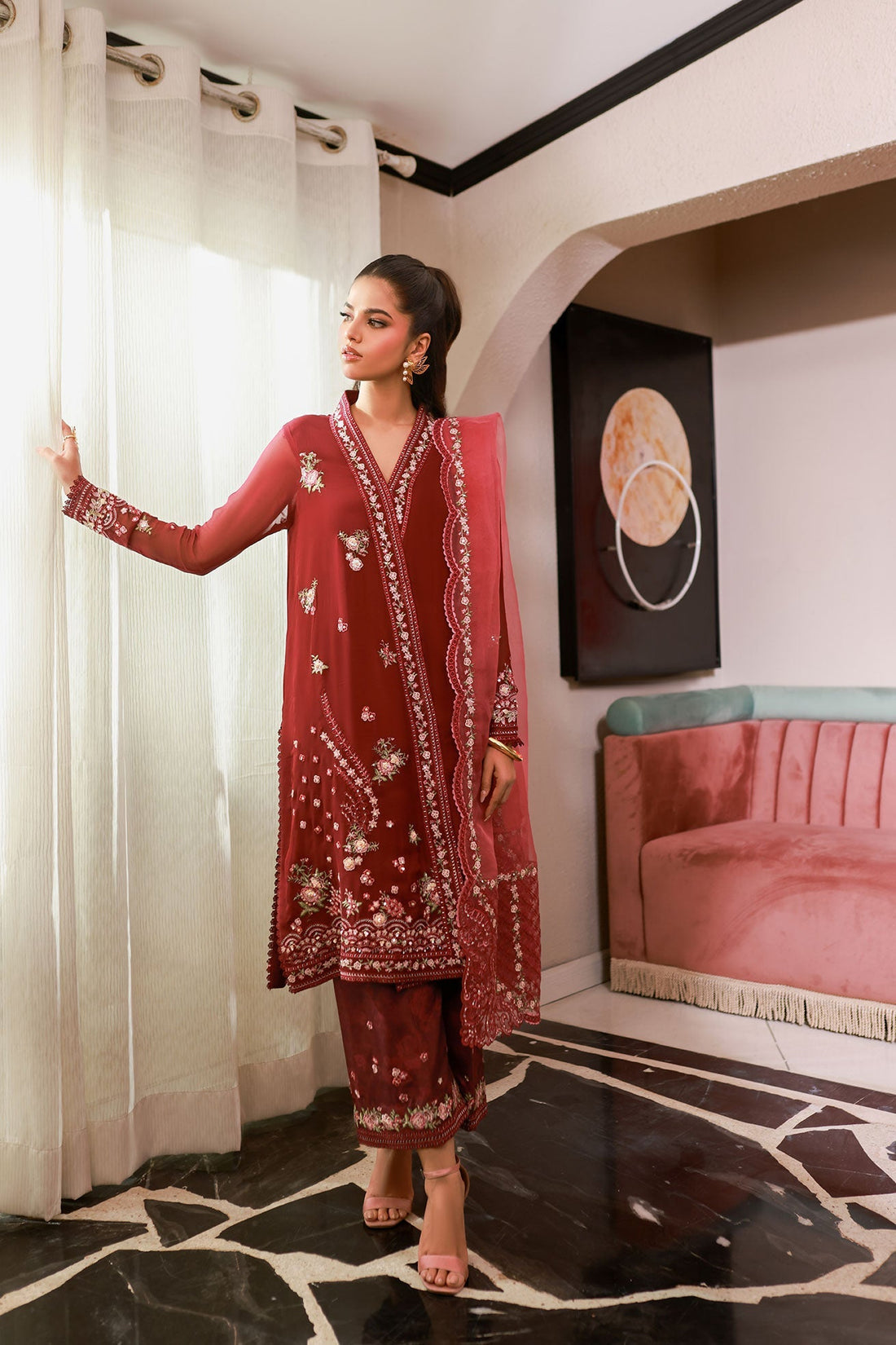 Dhanak | Chiffon Pret | SS25DA-2719 by Dhanak - Designer Dress - Type: Ladies Clothes - Available at Libayah - 100% Original