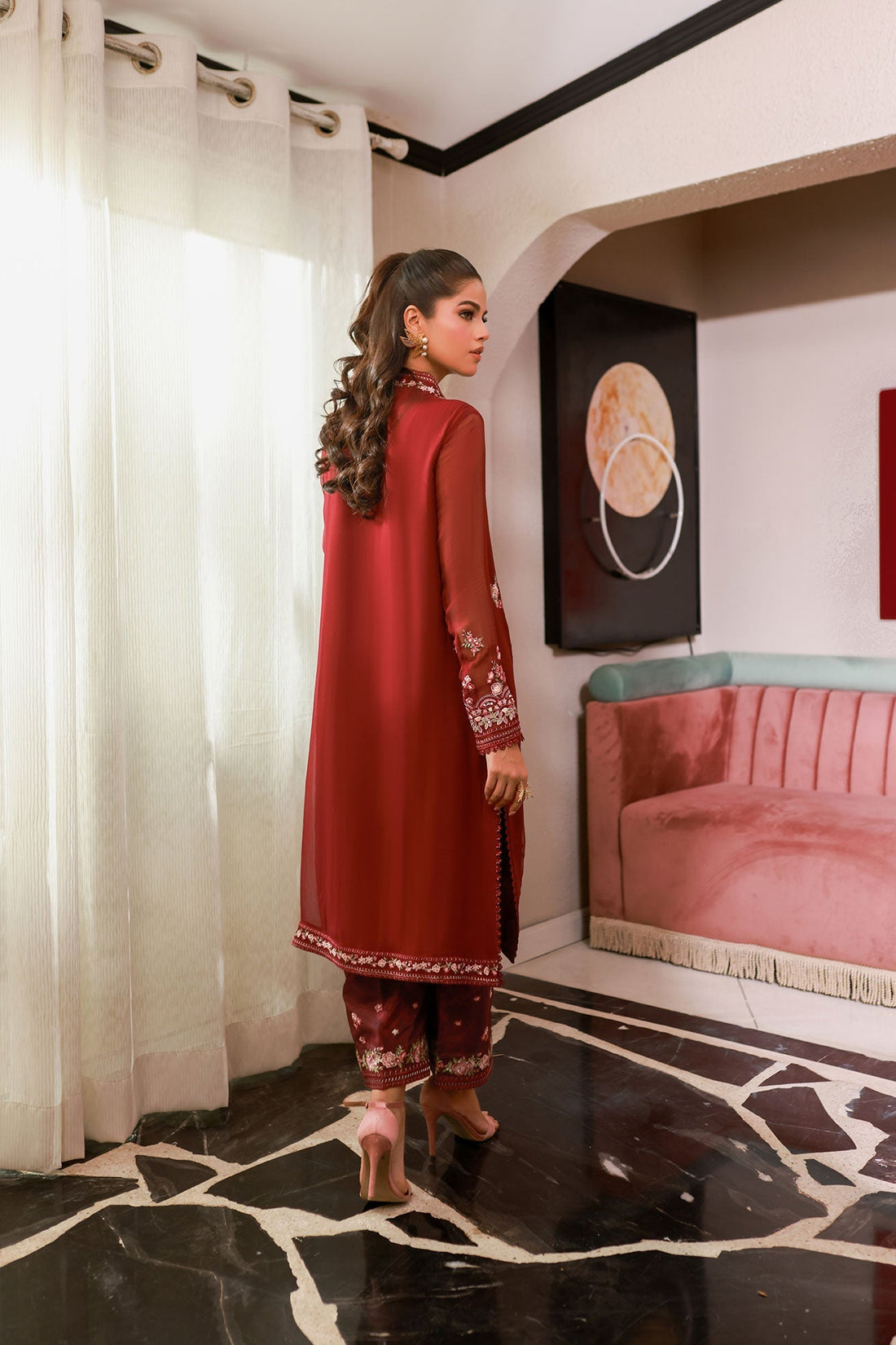 Dhanak | Chiffon Pret | SS25DA-2719 by Dhanak - Designer Dress - Type: Ladies Clothes - Available at Libayah - 100% Original