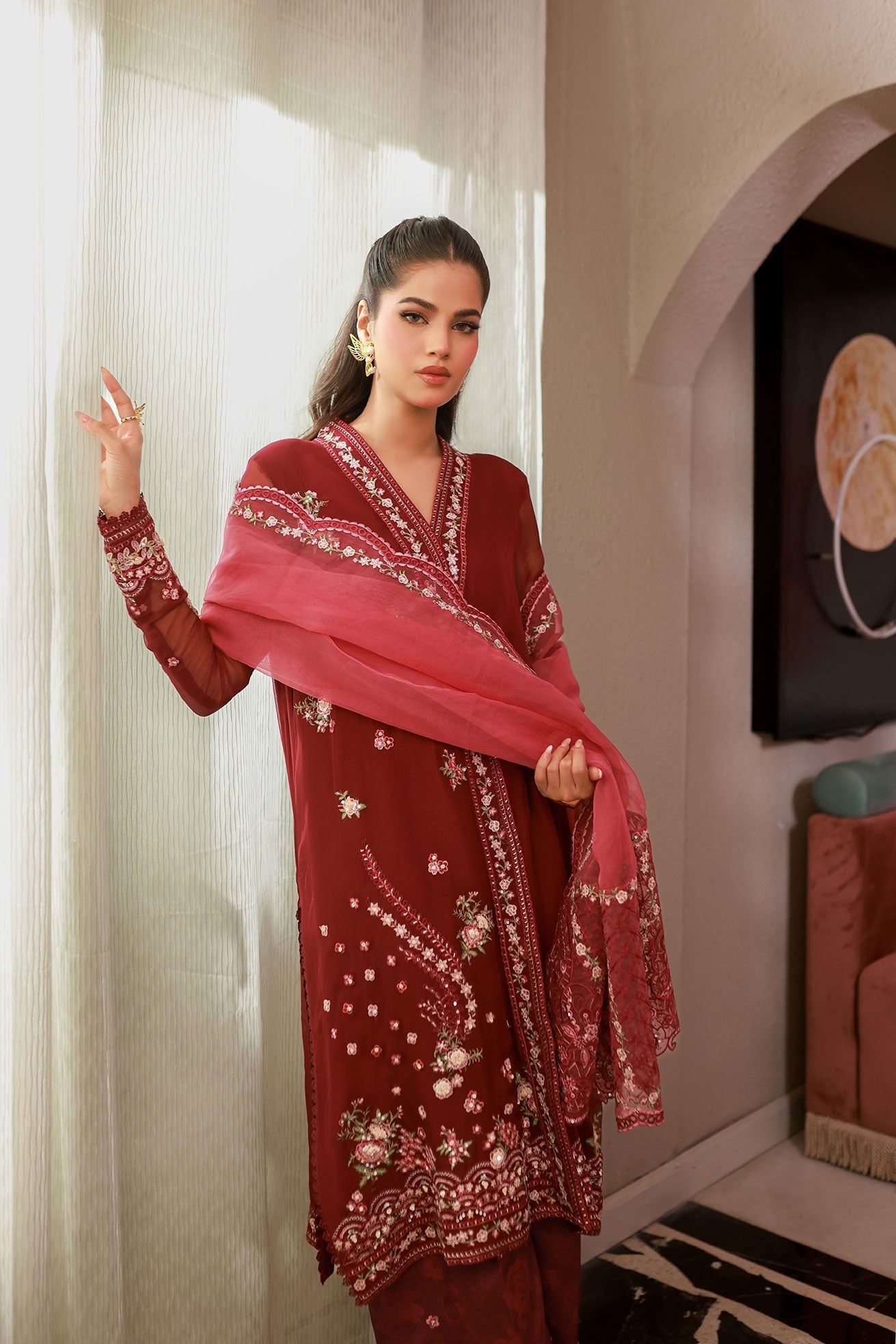 Dhanak | Chiffon Pret | SS25DA-2719 by Dhanak - Designer Dress - Type: Ladies Clothes - Available at Libayah - 100% Original