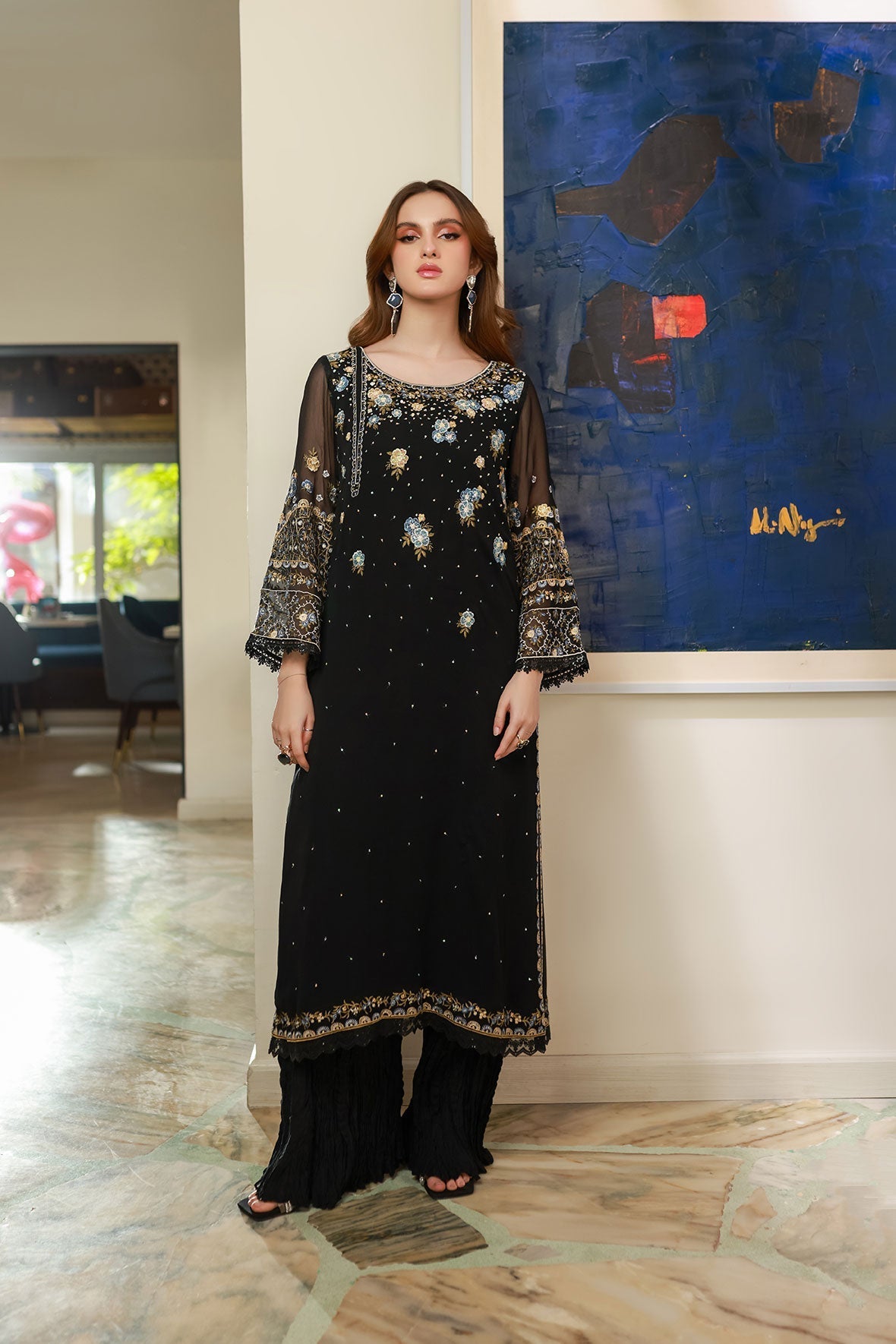 Dhanak | Chiffon Pret | SS25DA-2720 by Dhanak - Designer Dress - Type: Ladies Clothes - Available at Libayah - 100% Original